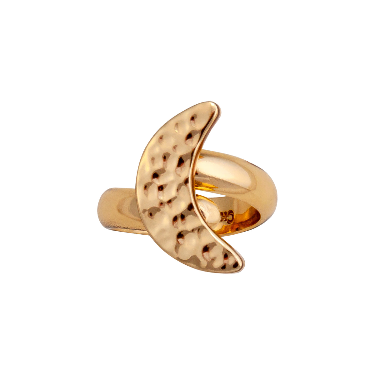 Alchemia Hammered Moon Adjustable Ring | Charles Albert Jewelry
