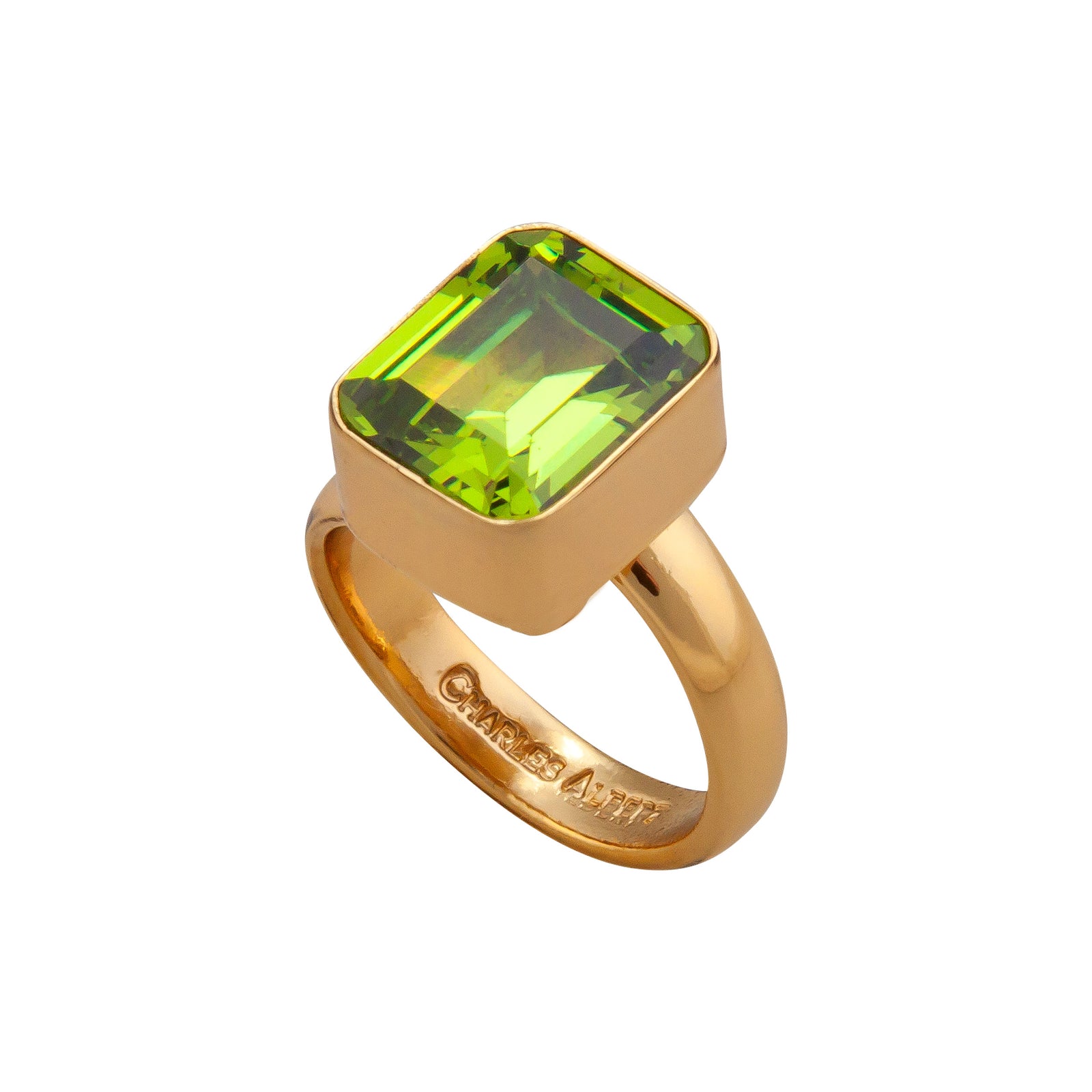Alchemia Lab Created Peridot Adjustable Ring | Charles Albert Jewelry