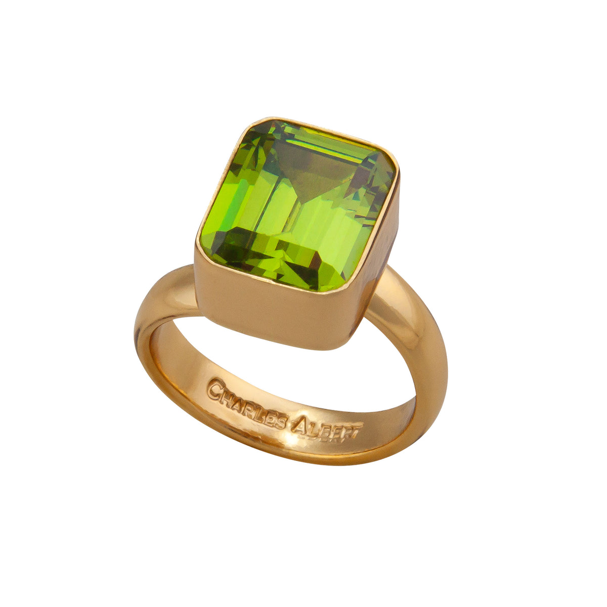 Alchemia Lab Created Peridot Adjustable Ring | Charles Albert Jewelry