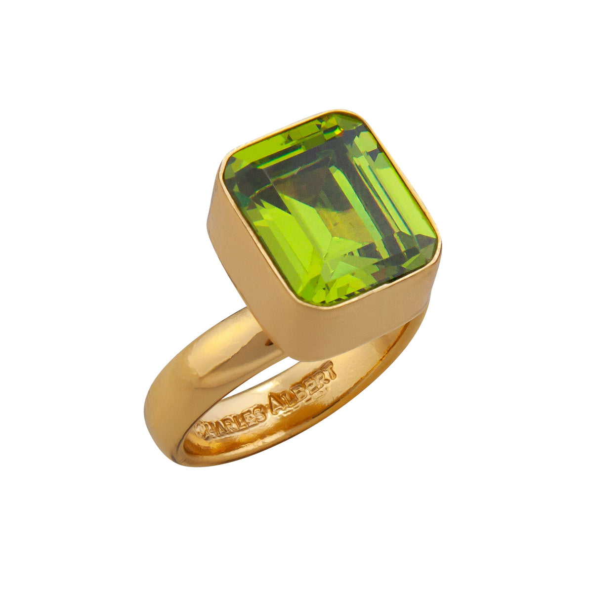 Alchemia Lab Created Peridot Adjustable Ring | Charles Albert Jewelry