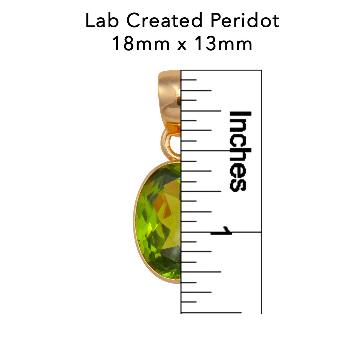 Alchemia Lab Created Peridot Oval Pendant | Charles Albert Jewelry