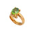 Alchemia Lab Created Peridot Oval Prong Set Adjustable Ring | Charles Albert Jewelry