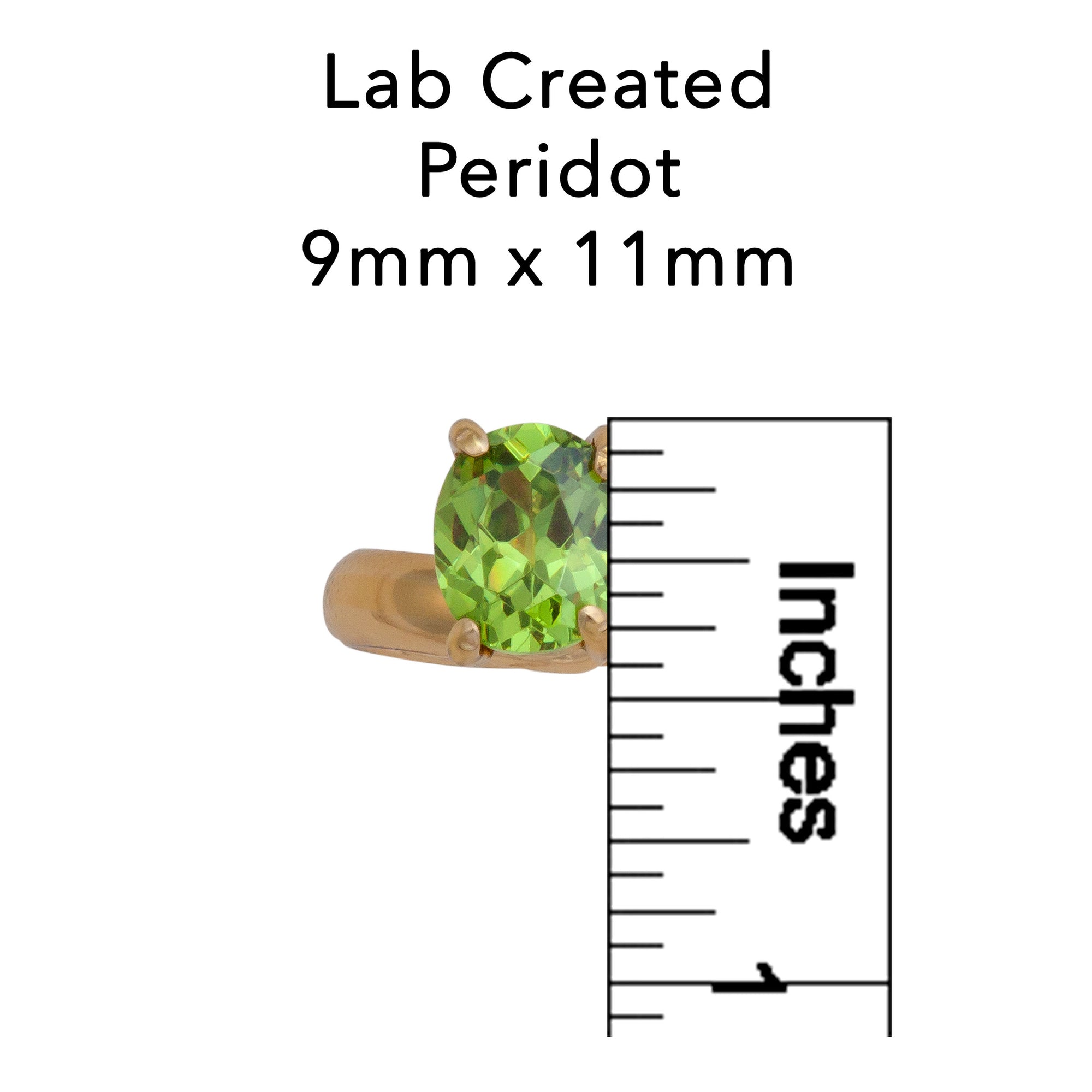 Alchemia Lab Created Peridot Oval Prong Set Adjustable Ring | Charles Albert Jewelry