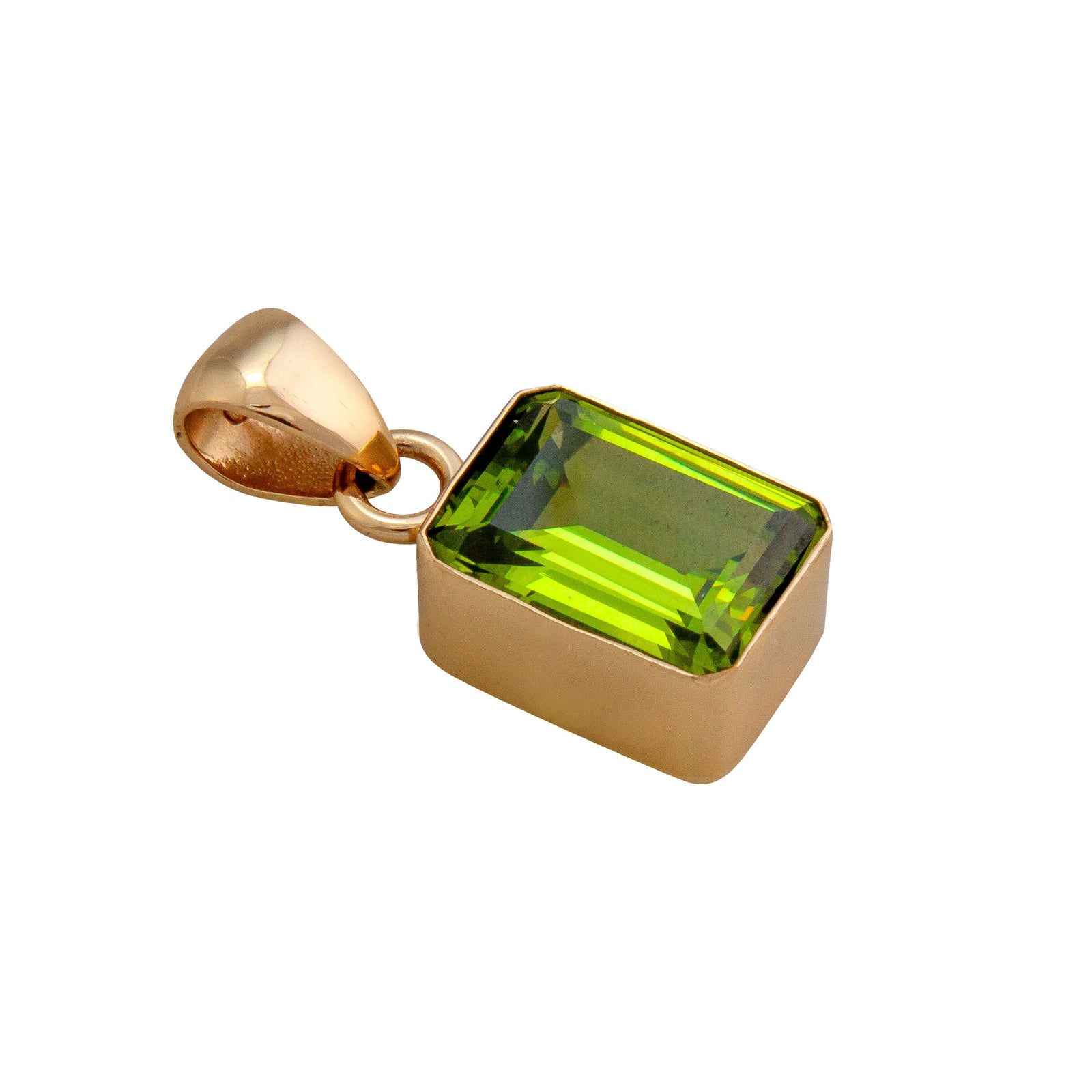 Alchemia Lab Created Peridot Rectangle Pendant | Charles Albert Jewelry