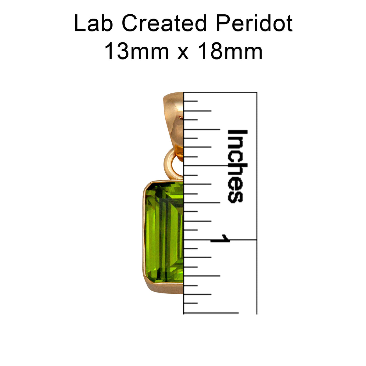 Alchemia Lab Created Peridot Rectangle Pendant | Charles Albert Jewelry