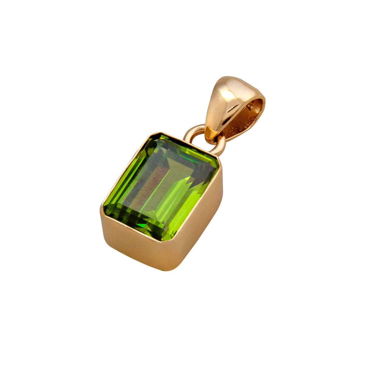 Alchemia Lab Created Peridot Rectangle Pendant | Charles Albert Jewelry