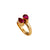 Alchemia Lab Ruby Bypass Ring | Charles Albert Jewelry