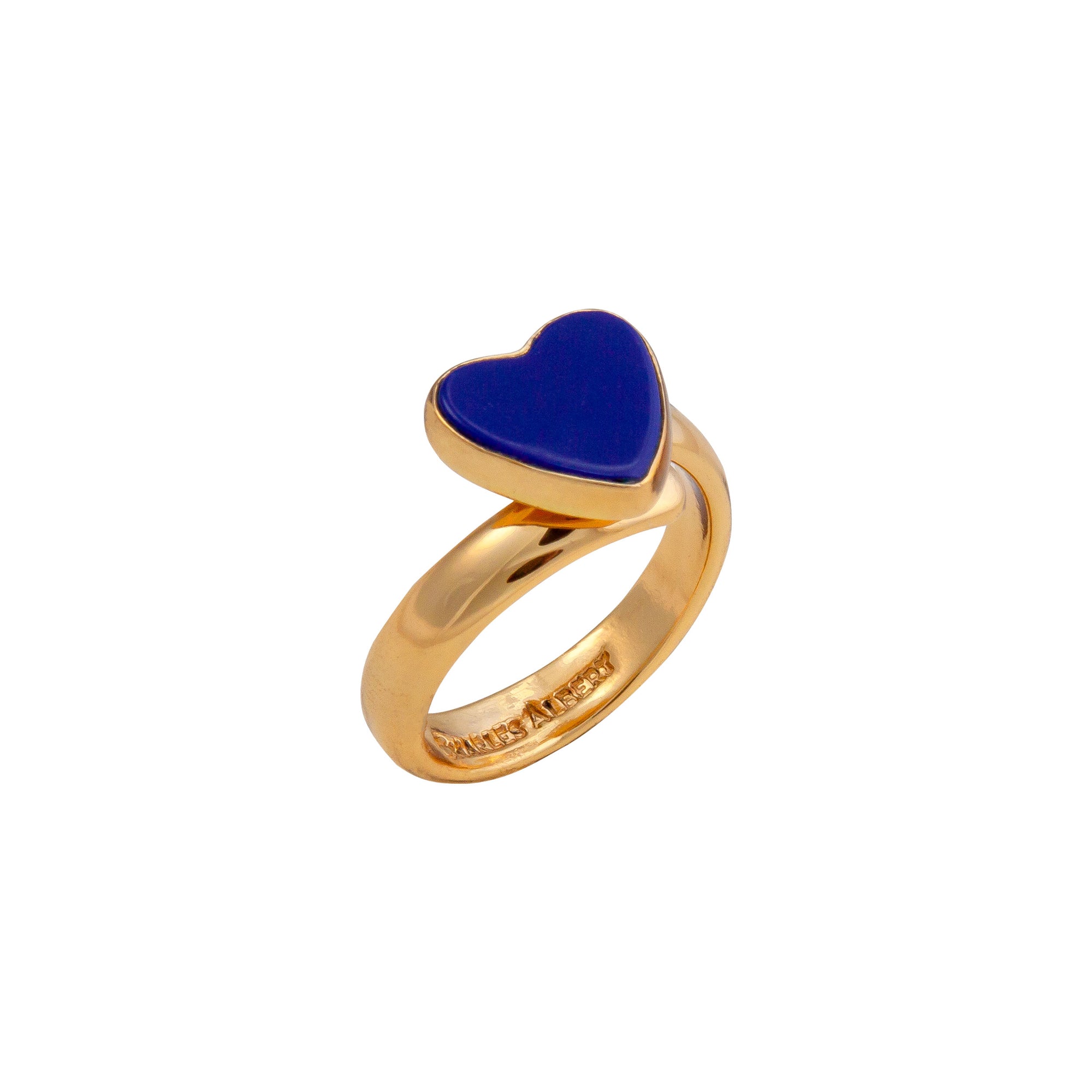 Alchemia Lapis Lazuli Heart Adjustable Ring | Charles Albert Jewelry