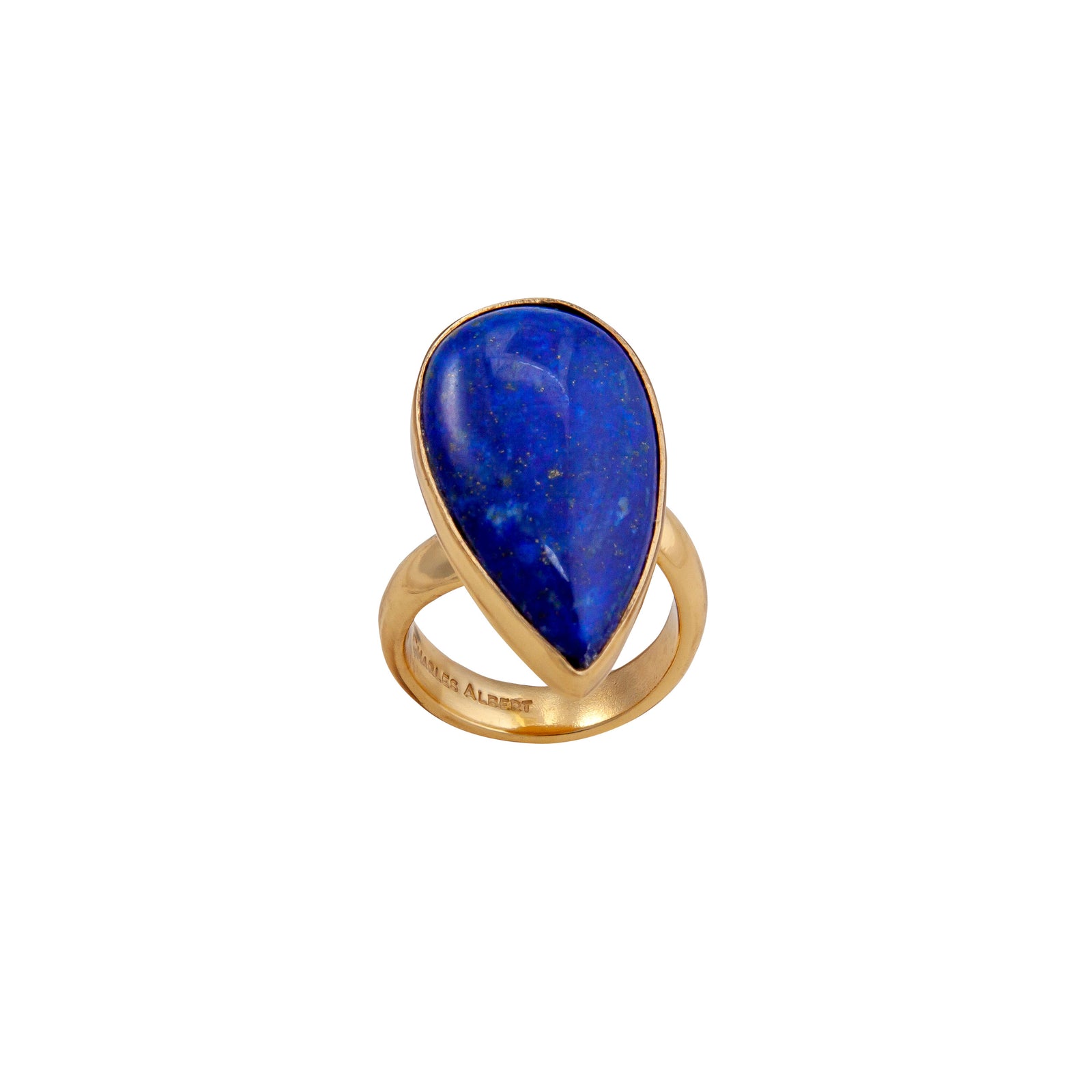 Alchemia Lapis Lazuli Teardrop Adjustable Ring | Charles Albert Jewelry