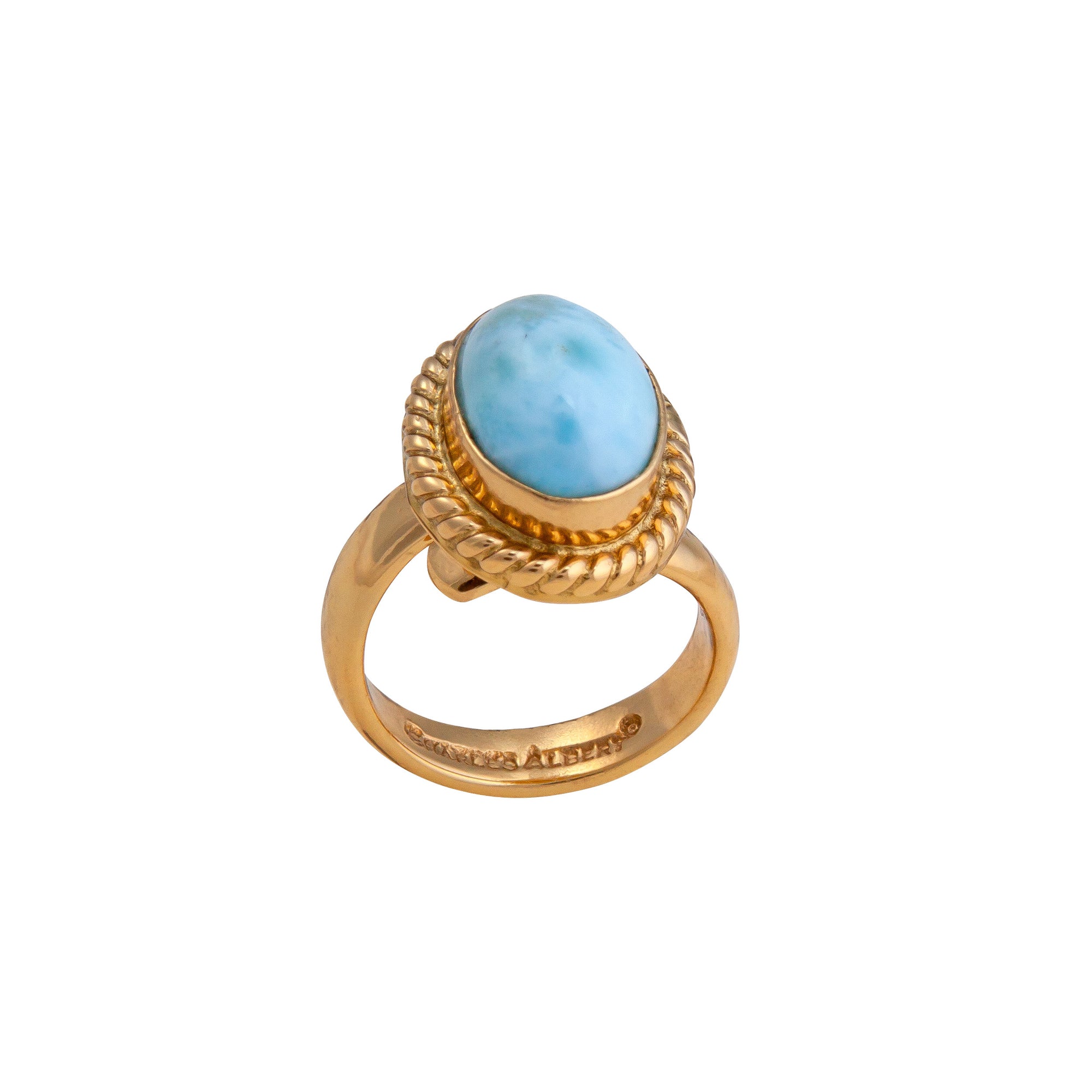 Alchemia Larimar Rope Adjustable Ring | Charles Albert Jewelry