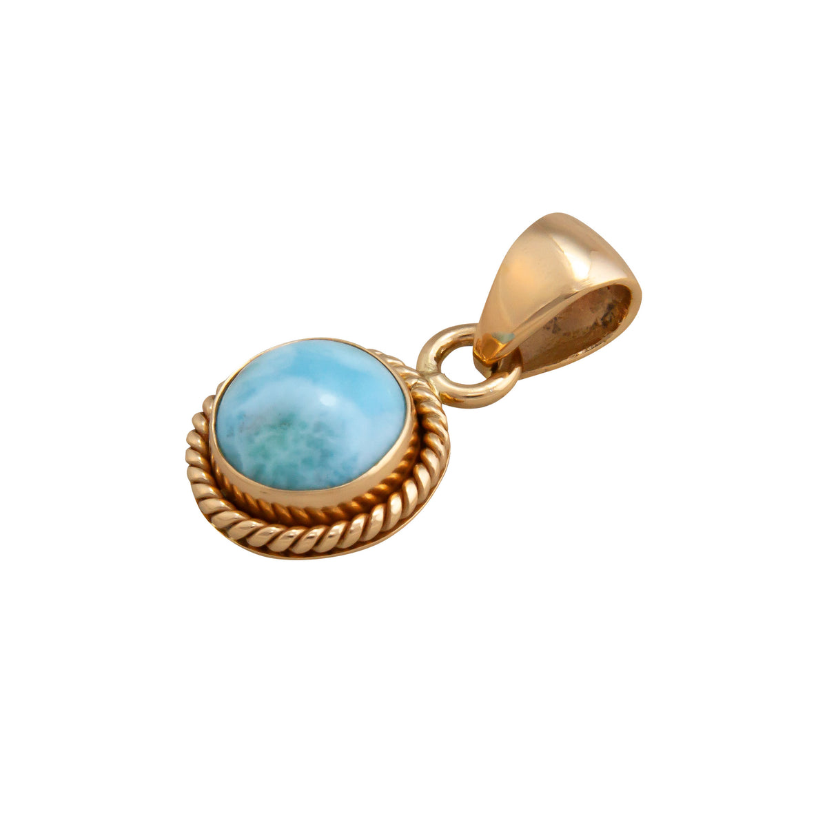 Alchemia Larimar Round Rope Pendant | Charles Albert Jewelry