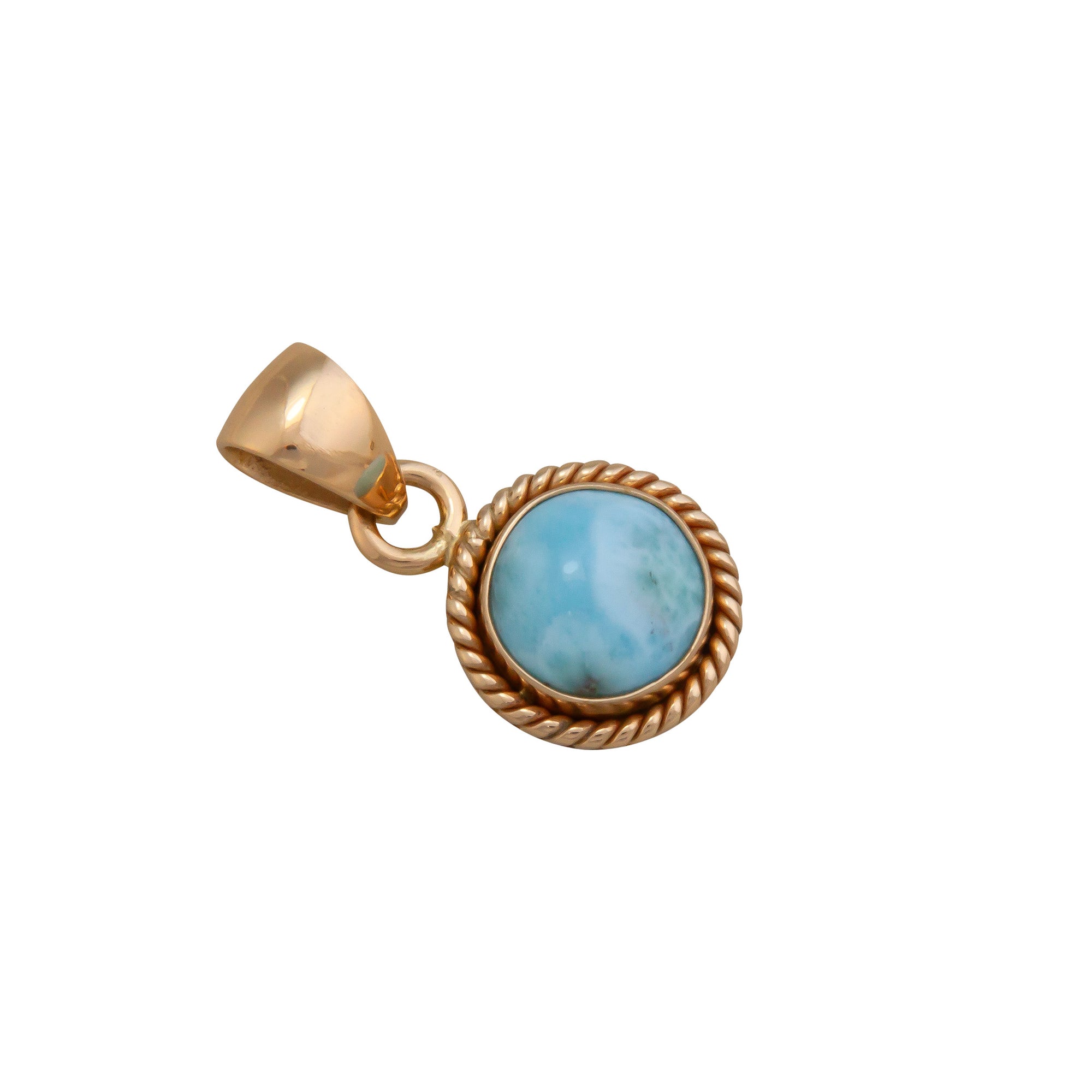 Alchemia Larimar Round Rope Pendant | Charles Albert Jewelry