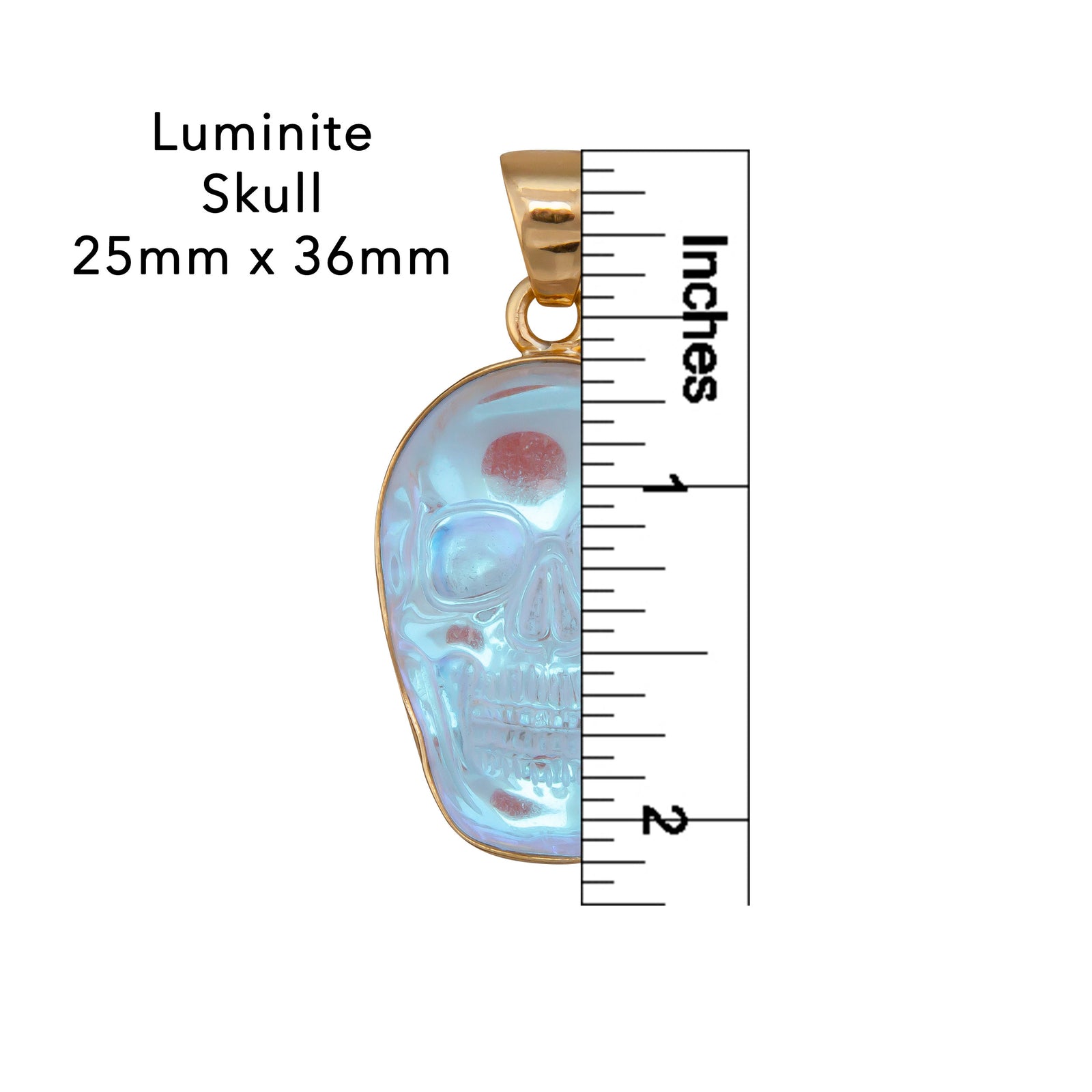 Alchemia Luminite Skull Pendant | Charles Albert Jewelry