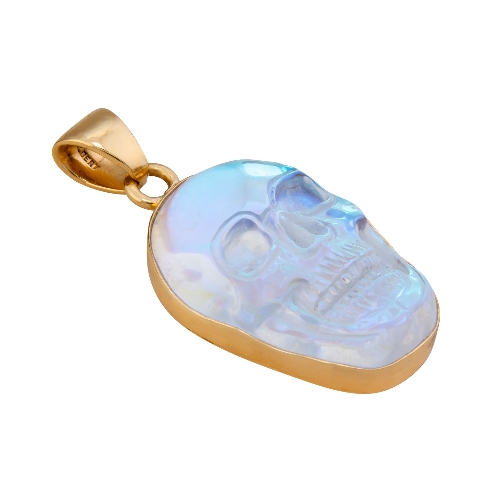 Alchemia Luminite Skull Pendant | Charles Albert Jewelry