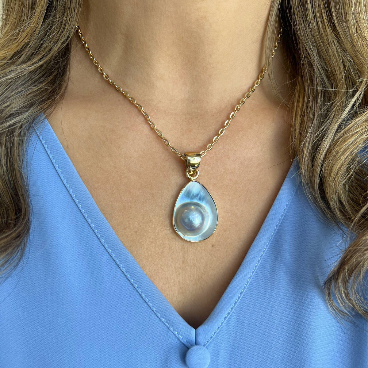 Alchemia Mabe Blister Pearl Petite Pendant | Charles Albert Jewelry