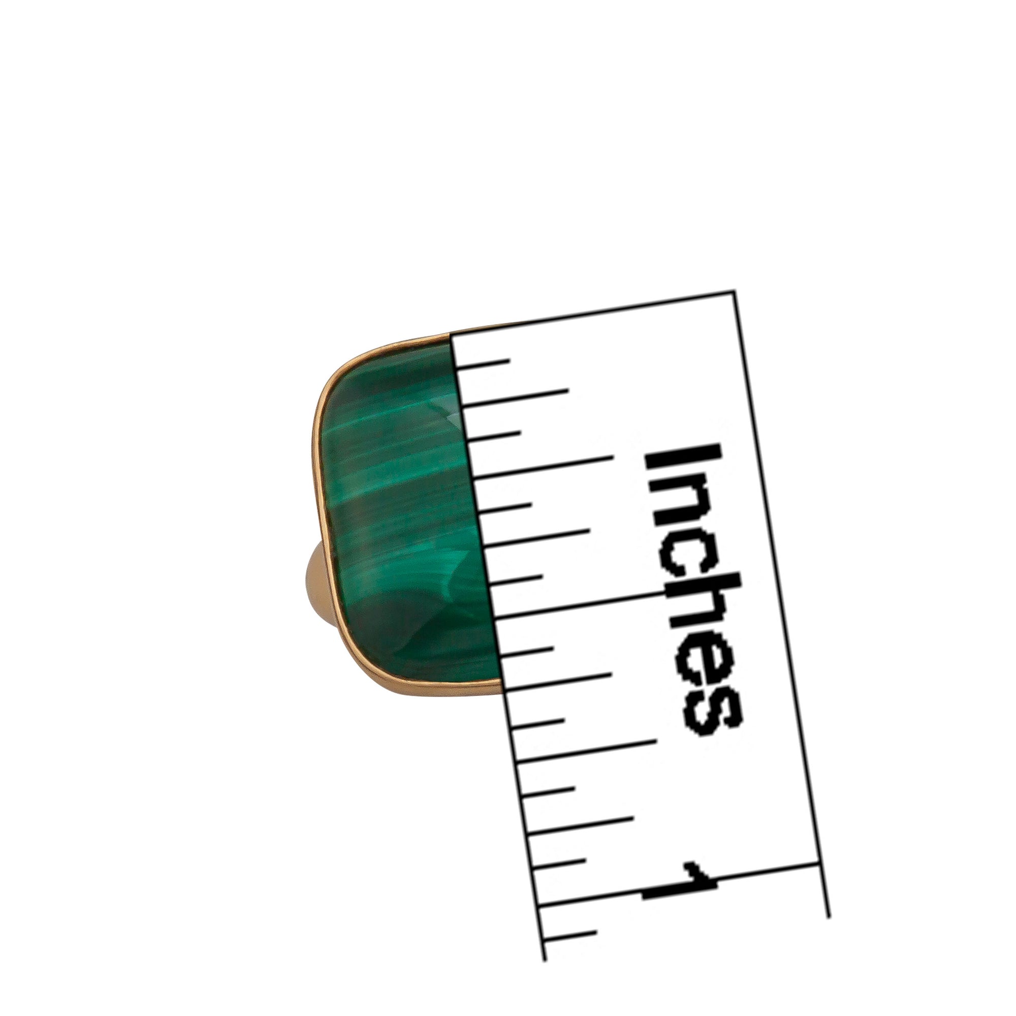 Alchemia Malachite Adjustable Square Ring | Charles Albert Jewelry