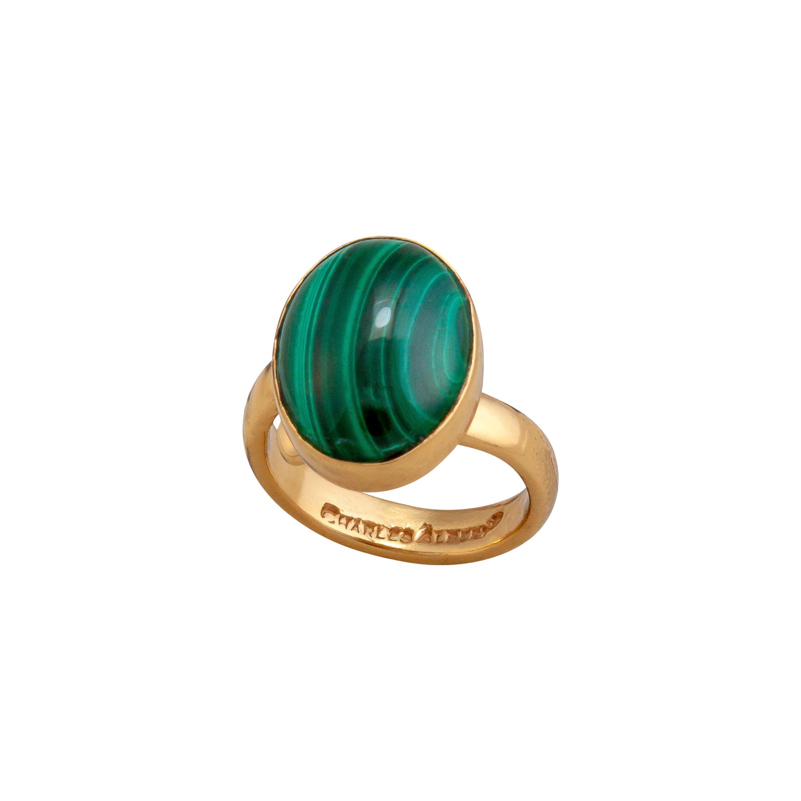 Alchemia Malachite Petite Adjustable Ring | Charles Albert Jewelry
