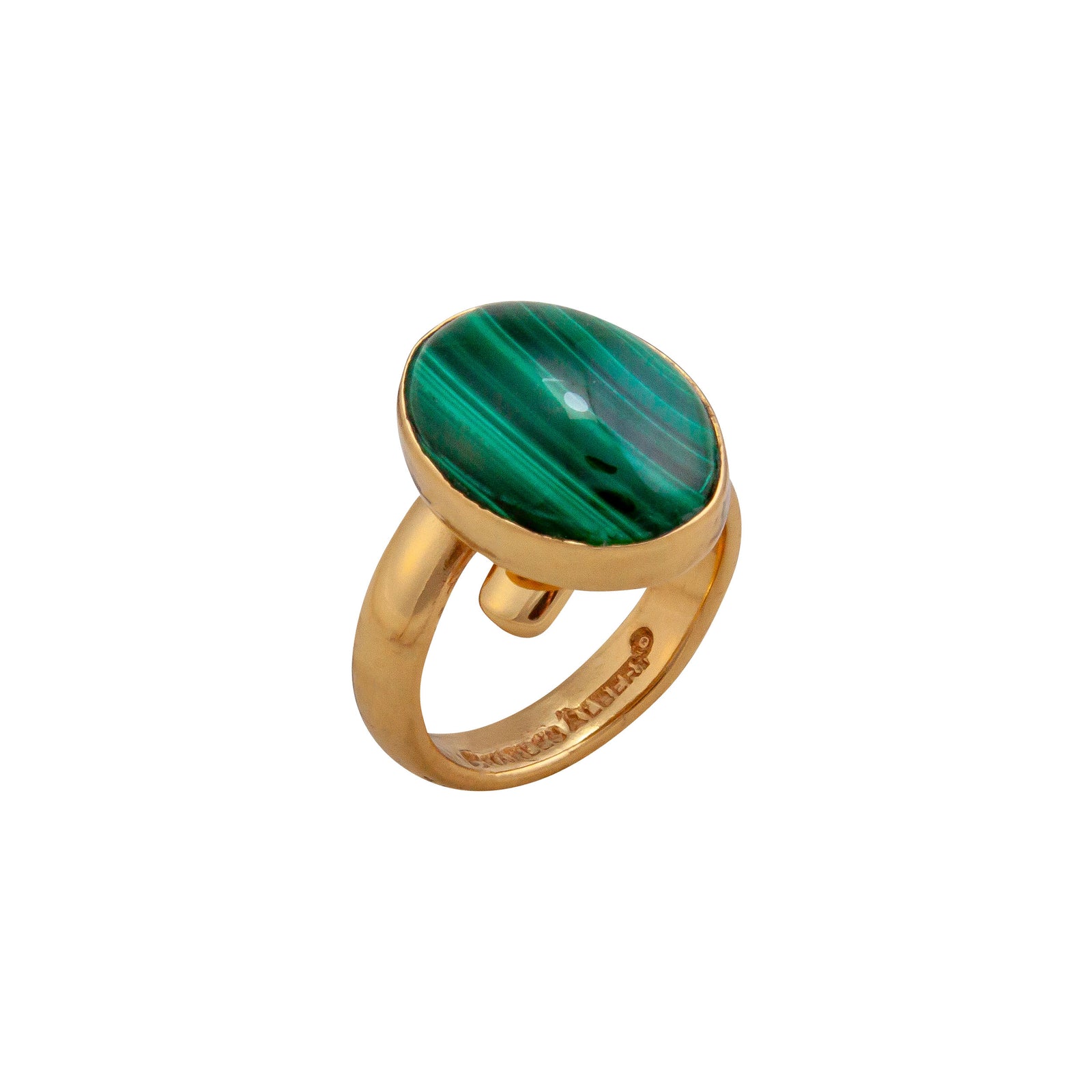 Alchemia Malachite Petite Adjustable Ring | Charles Albert Jewelry