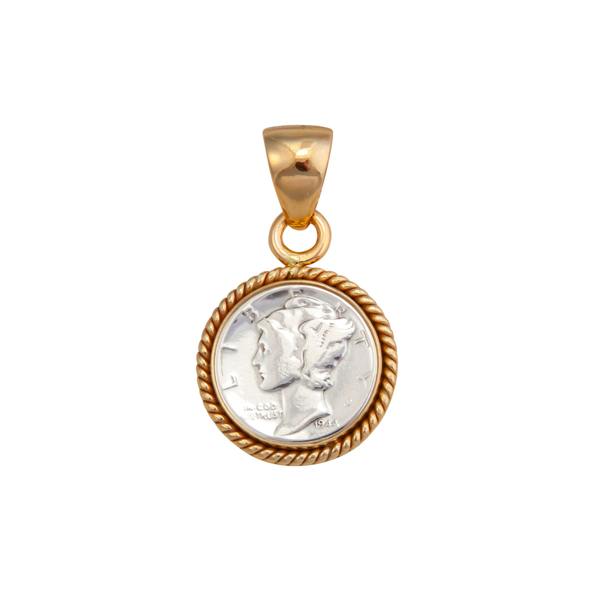 Alchemia Mercury Dime Rope Pendant | Charles Albert Jewelry