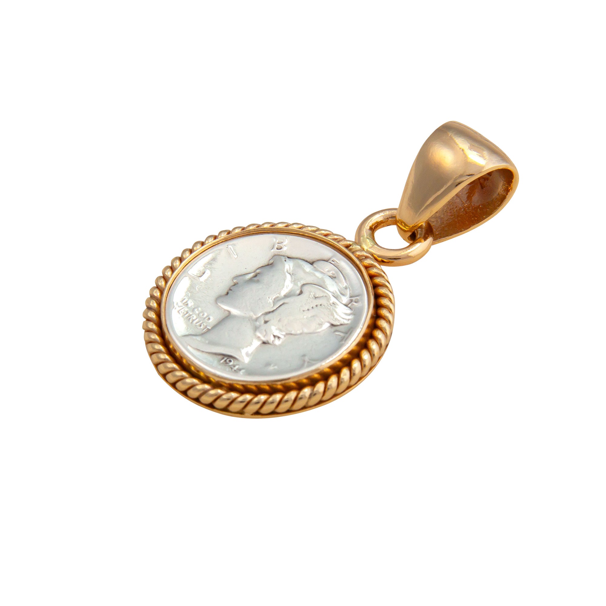 Alchemia Mercury Dime Rope Pendant | Charles Albert Jewelry