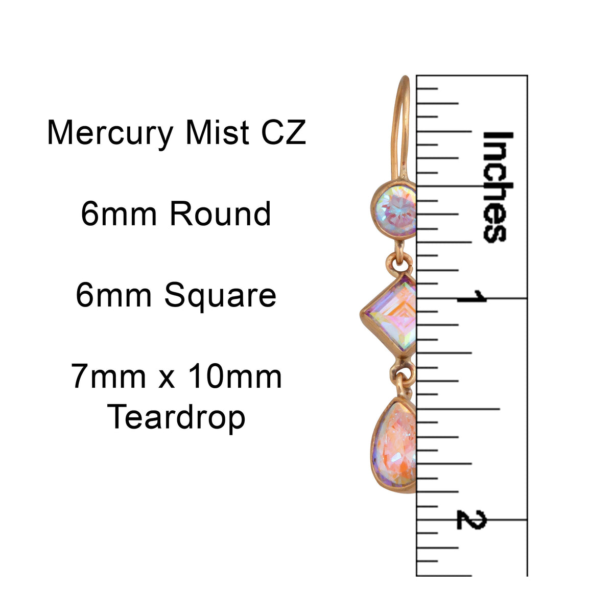 Alchemia Mercury Mist Triple Drop Earrings | Charles Albert Jewelry