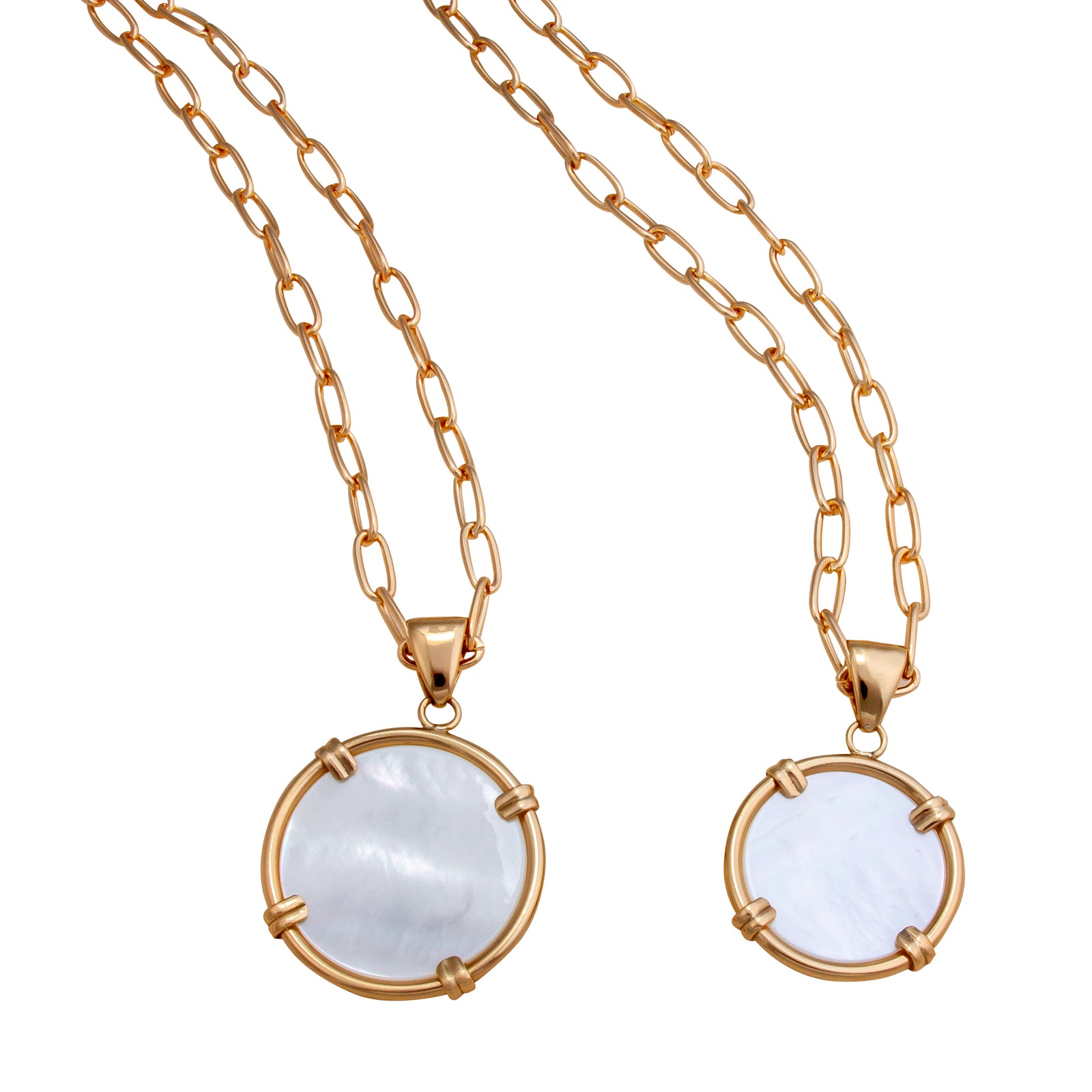 Alchemia Mother of Pearl Prong Pendant - Large | Charles Albert Jewelry