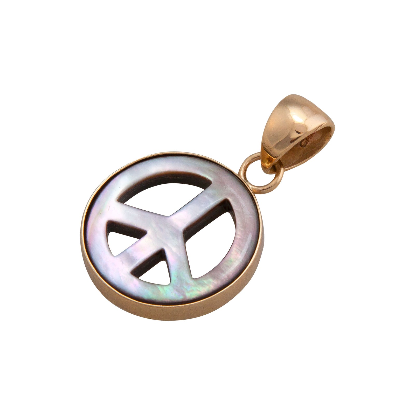 Alchemia Mother of Pearl Peace Sign Pendant | Charles Albert Jewelry