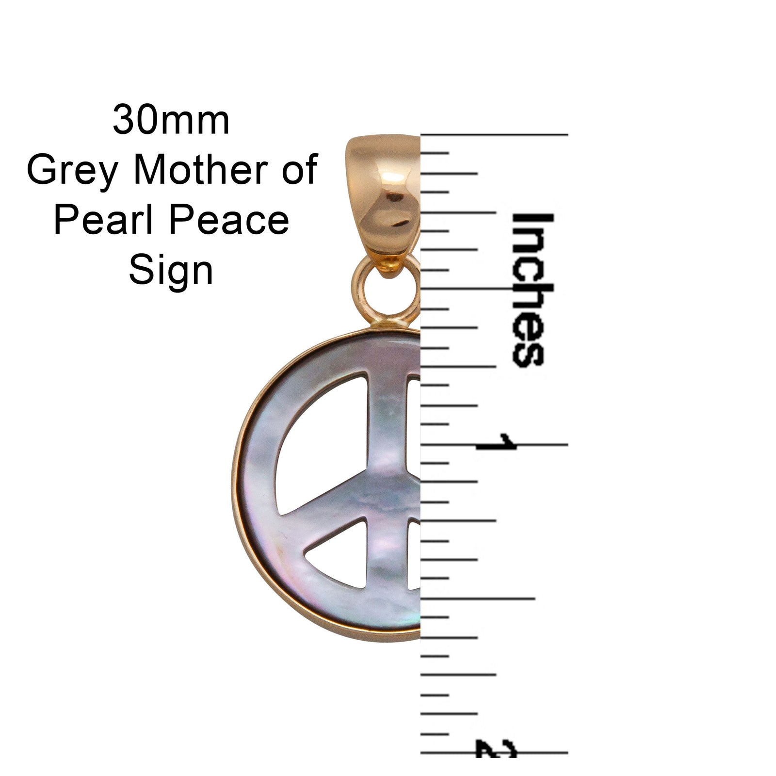 Alchemia Mother of Pearl Peace Sign Pendant | Charles Albert Jewelry