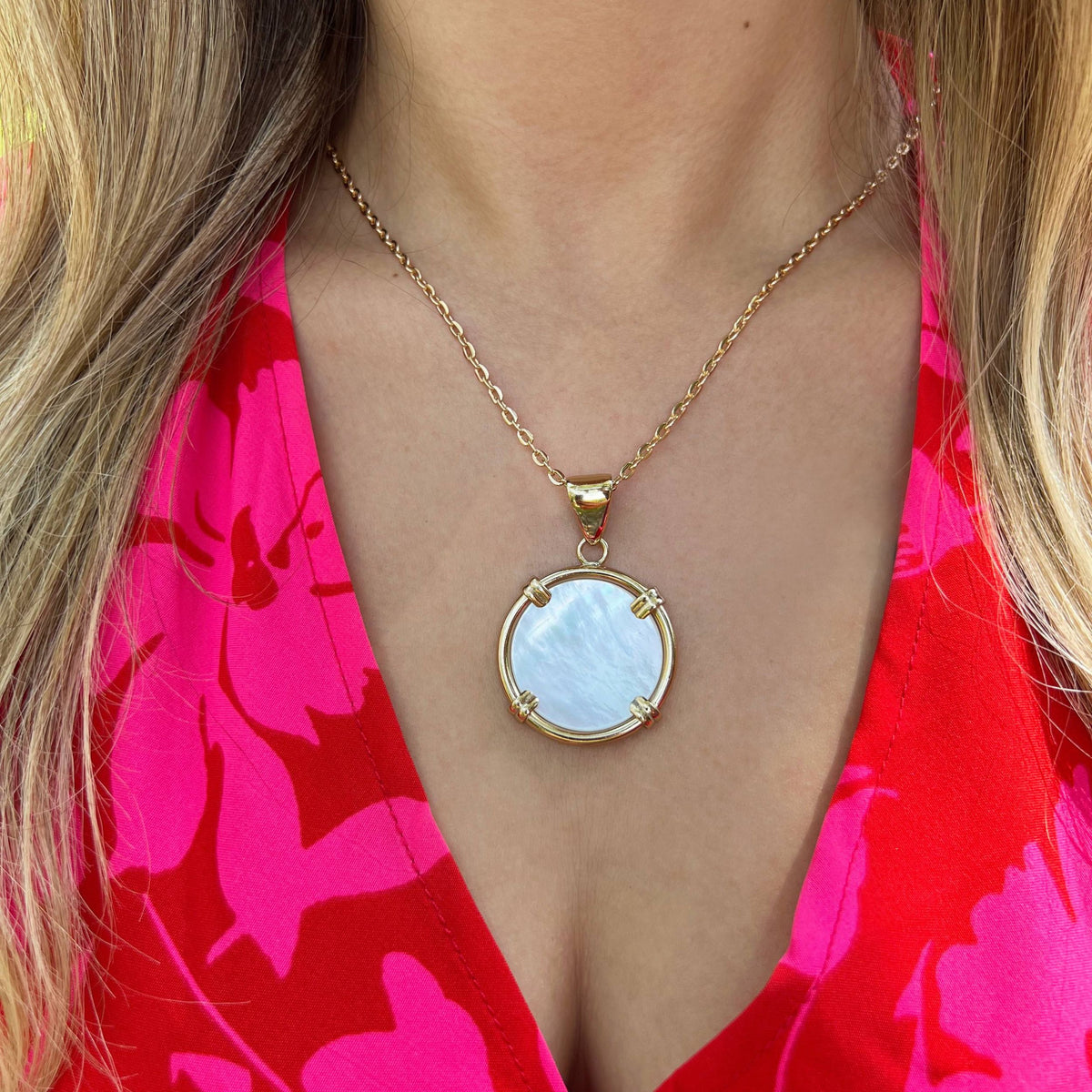 Alchemia Mother of Pearl Prong Pendant | Charles Albert Jewelry