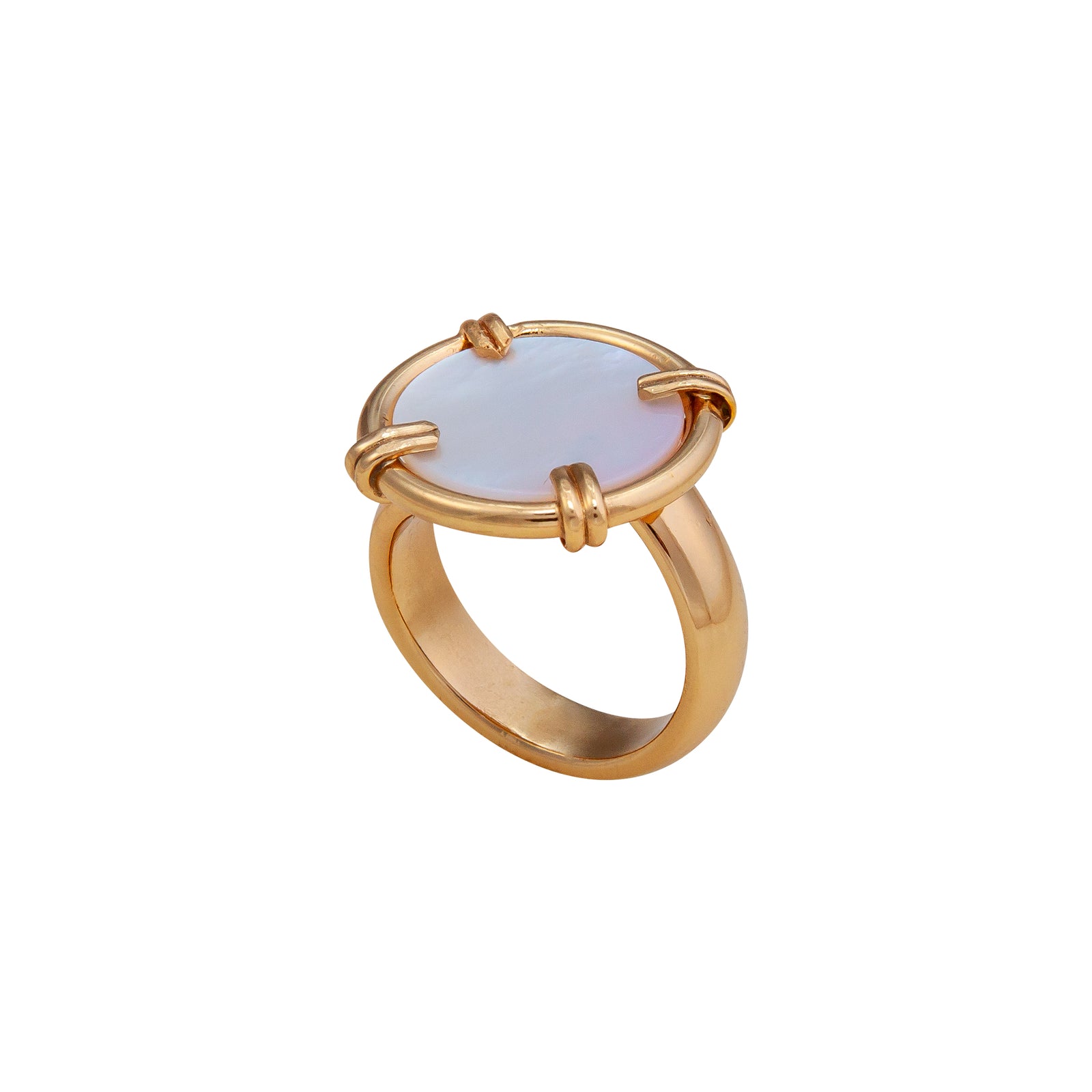 Alchemia Mother of Pearl Prong Set Adjustable Ring | Charles Albert Jewelry