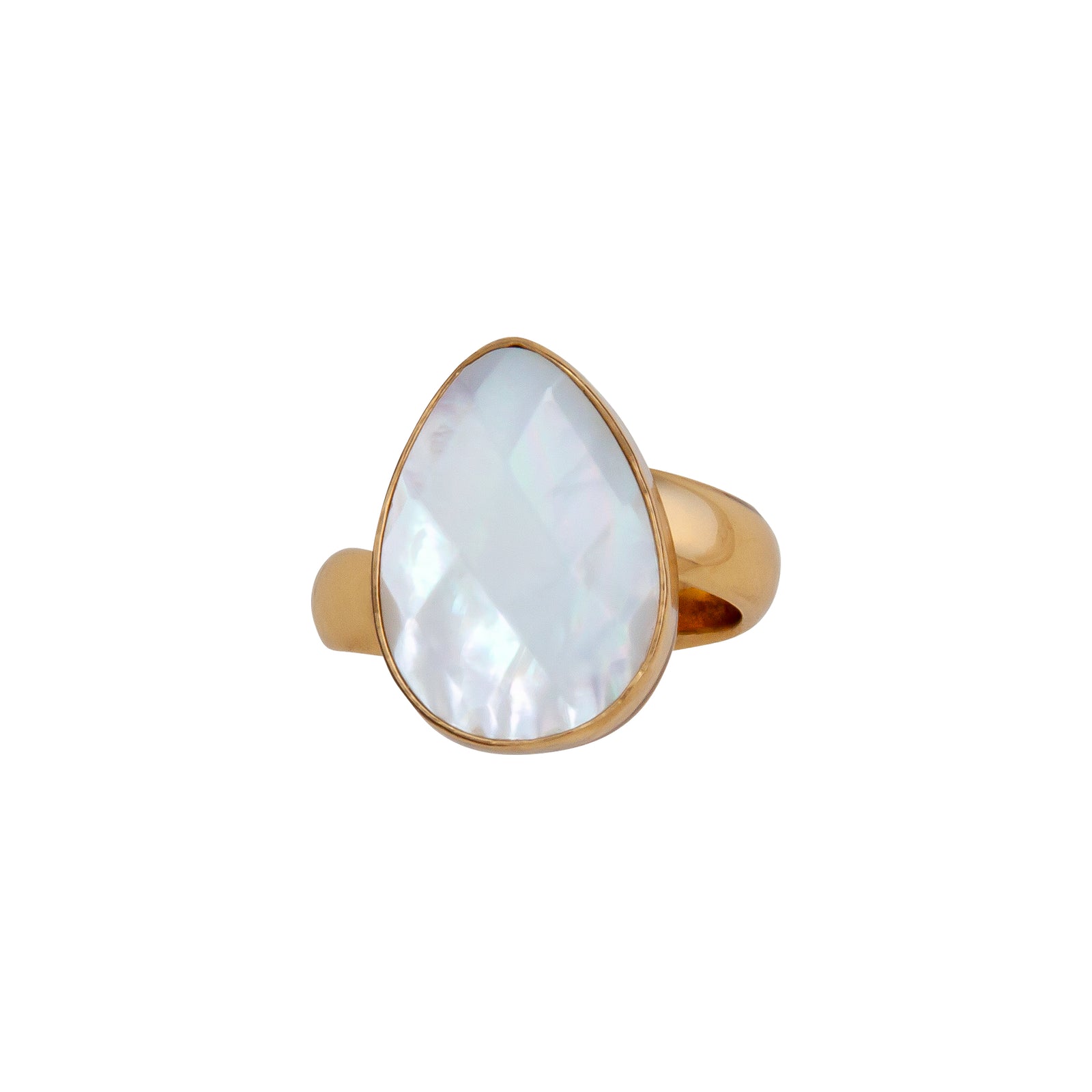 Alchemia Mother of Pearl Teardrop Adjustable Ring | Charles Albert Jewelry