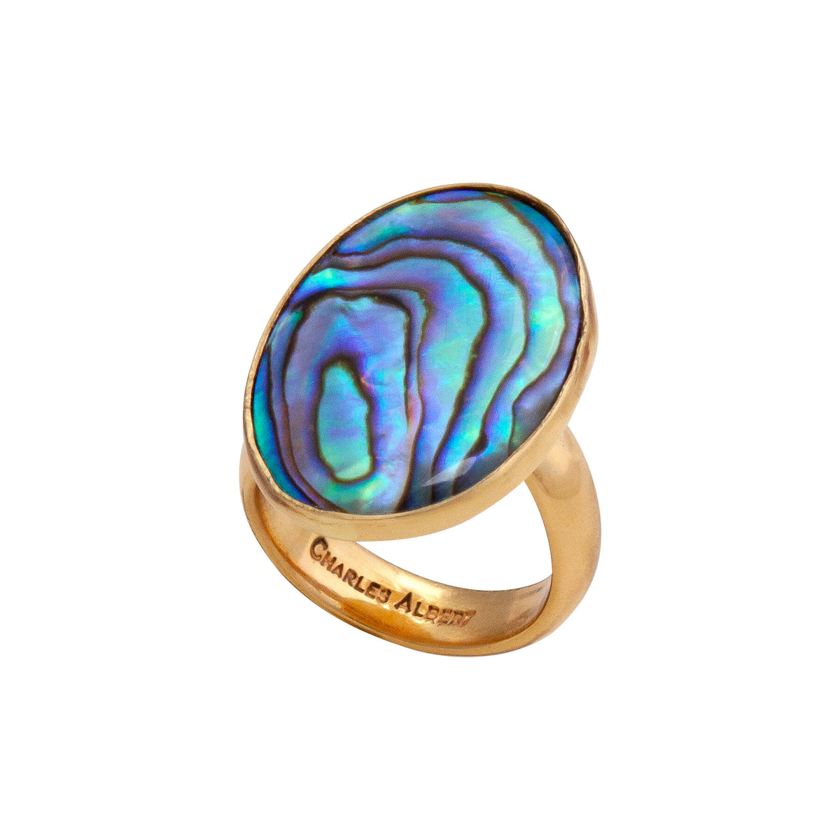 Alchemia Natural Abalone Adjustable Ring | Charles Albert Jewelry