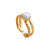 Alchemia Pearl Twisted Cuff Adjustable Ring | Charles Albert Jewelry