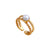 Alchemia Pearl Twisted Cuff Adjustable Ring | Charles Albert Jewelry