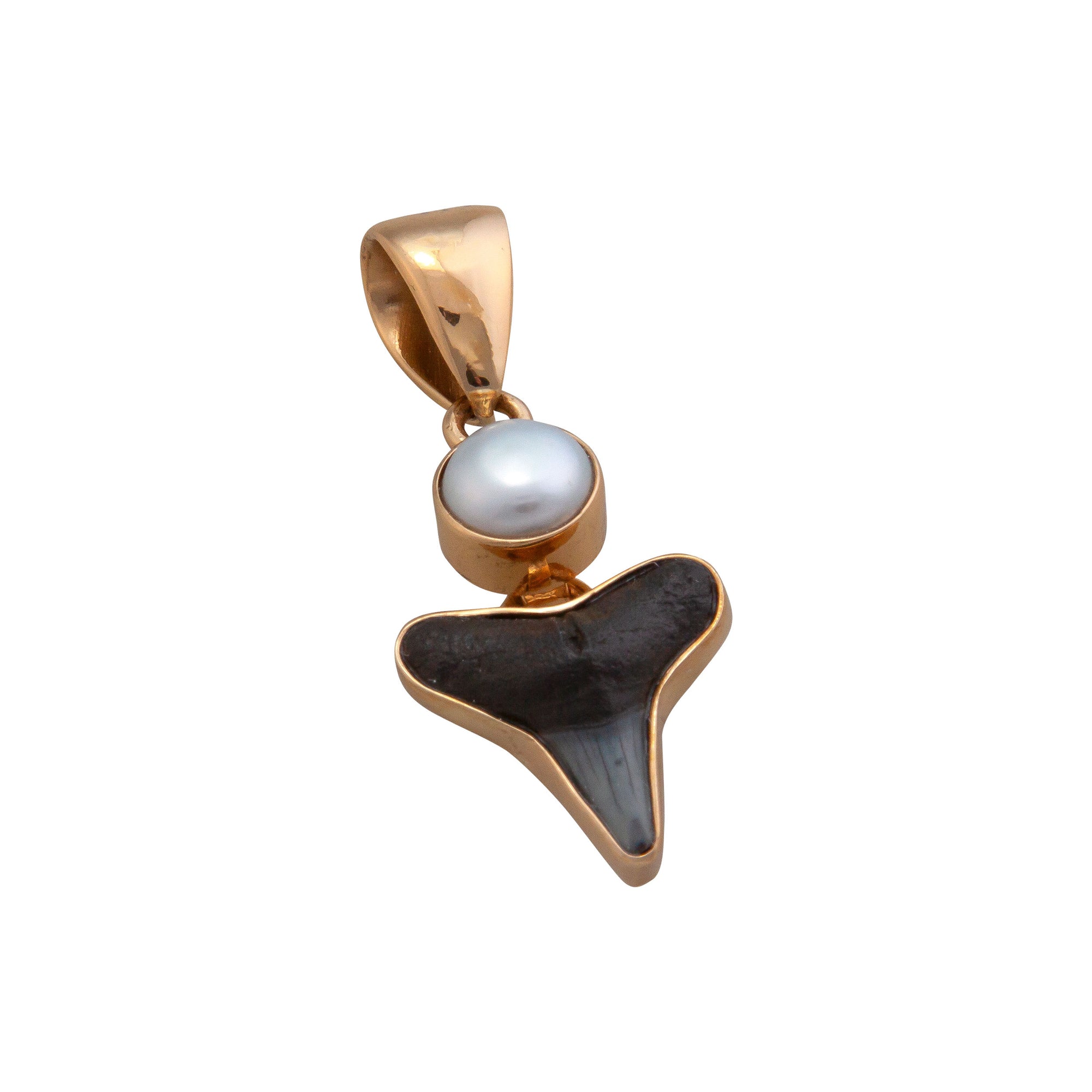 Alchemia Pearl and Shark Tooth Pendant | Charles Albert Jewelry