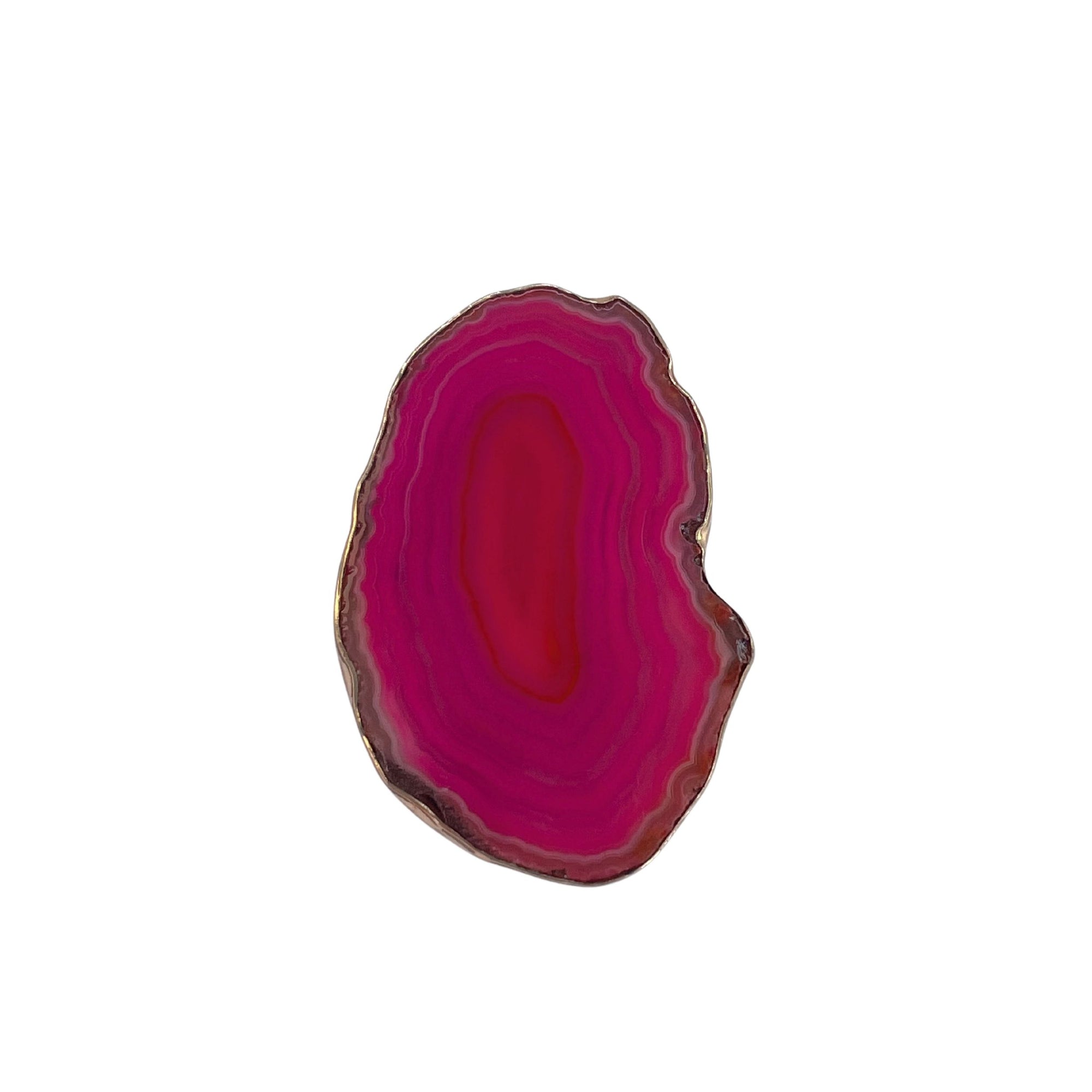 Alchemia Pink Agate Slice Adjustable Ring - Style #5 | Charles Albert Jewelry