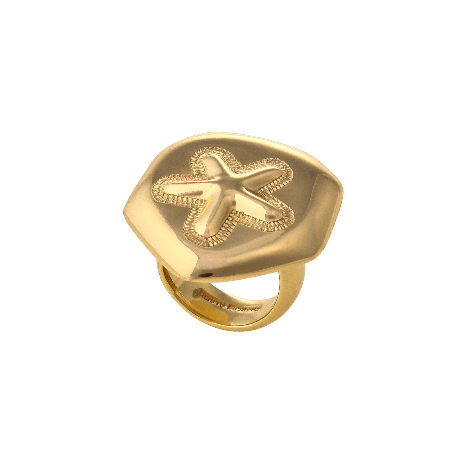 Alchemia Puffed Sand Dollar Adjustable Ring | Charles Albert Jewelry