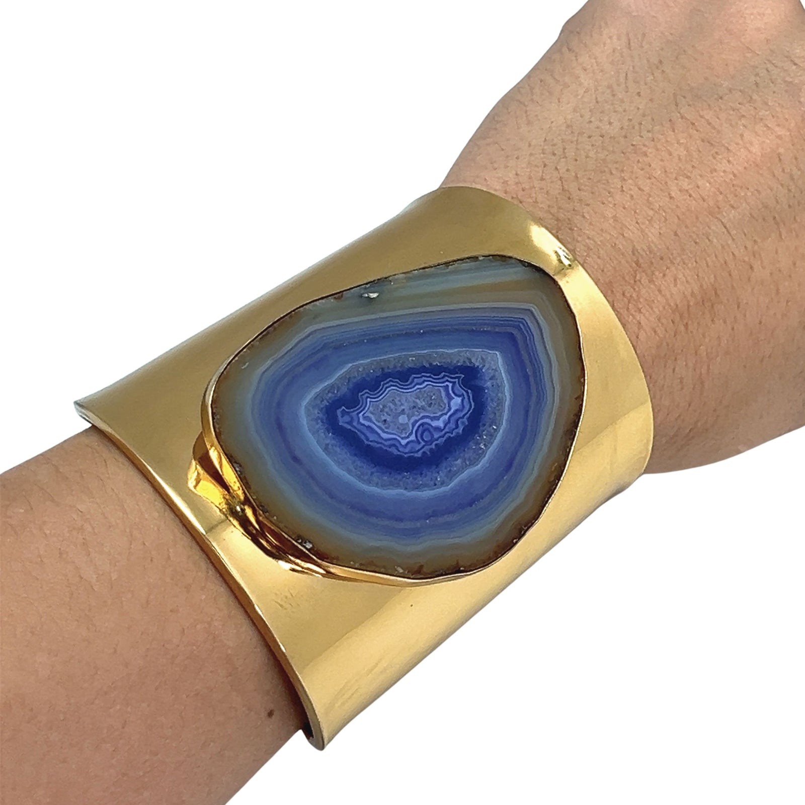 Alchemia Purple Agate Slice Solid Cuff - Style #4 | Charles Albert Jewelry