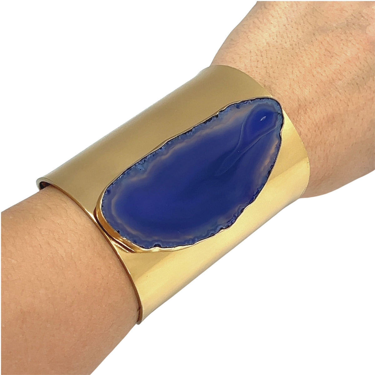 Alchemia Purple Agate Slice Solid Cuff - Style #7 | Charles Albert Jewelry