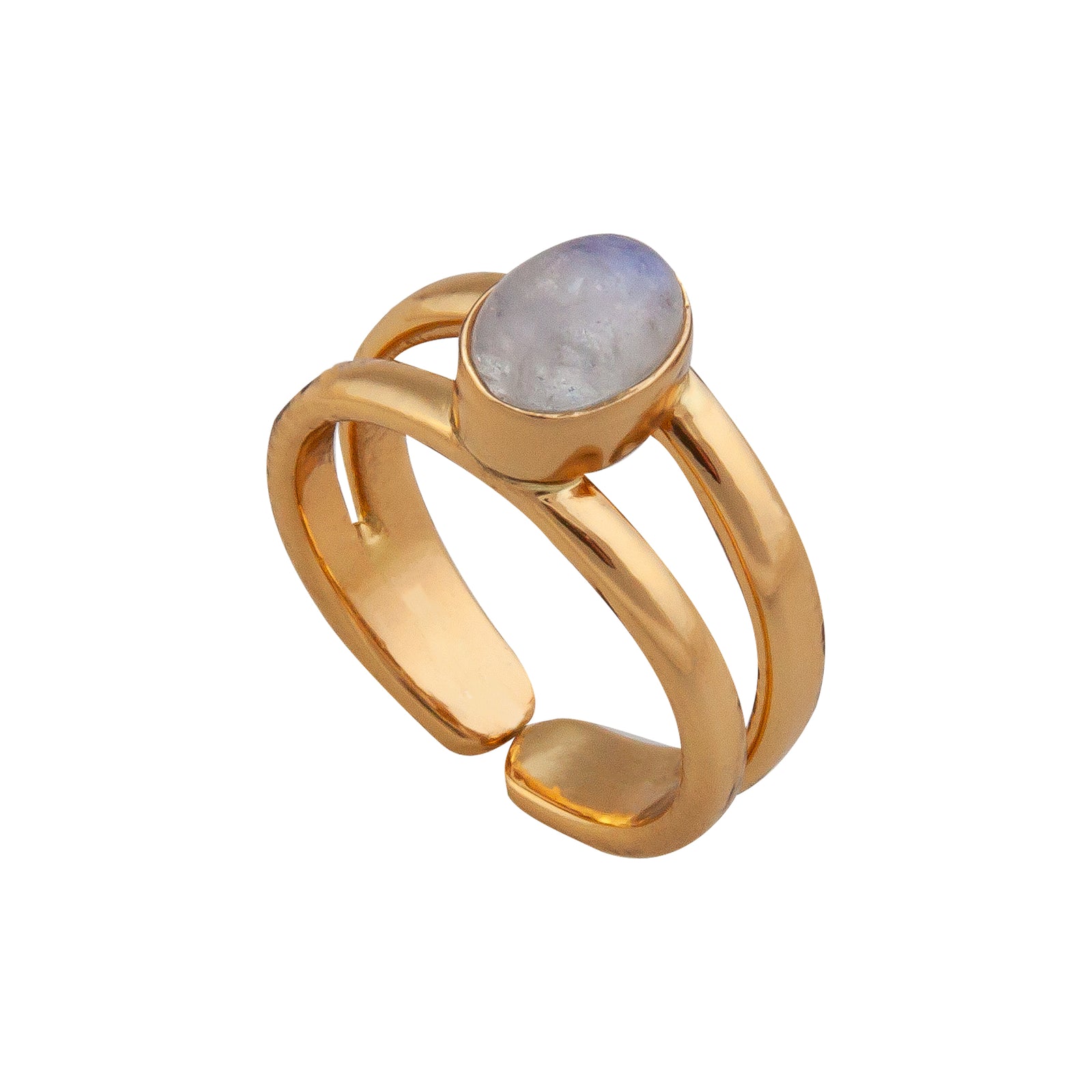 Alchemia Rainbow Moonstone Cuff Ring | Charles Albert Jewelry