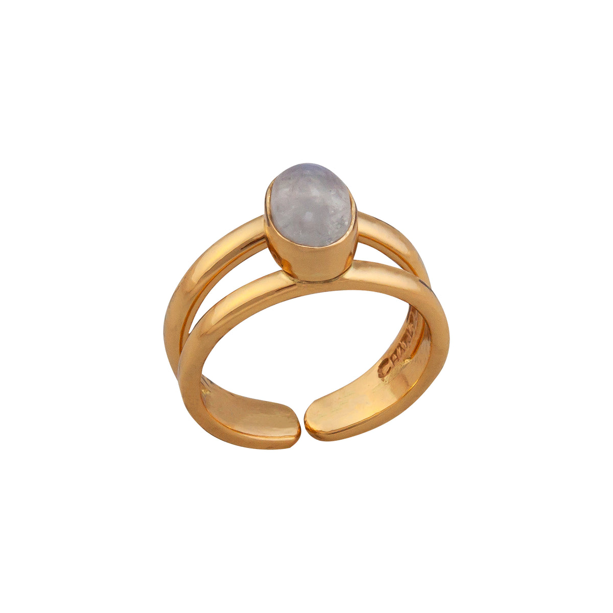 Alchemia Rainbow Moonstone Cuff Ring | Charles Albert Jewelry
