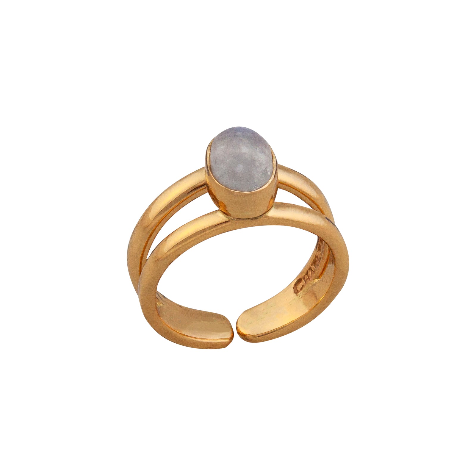 Alchemia Rainbow Moonstone Cuff Ring | Charles Albert Jewelry
