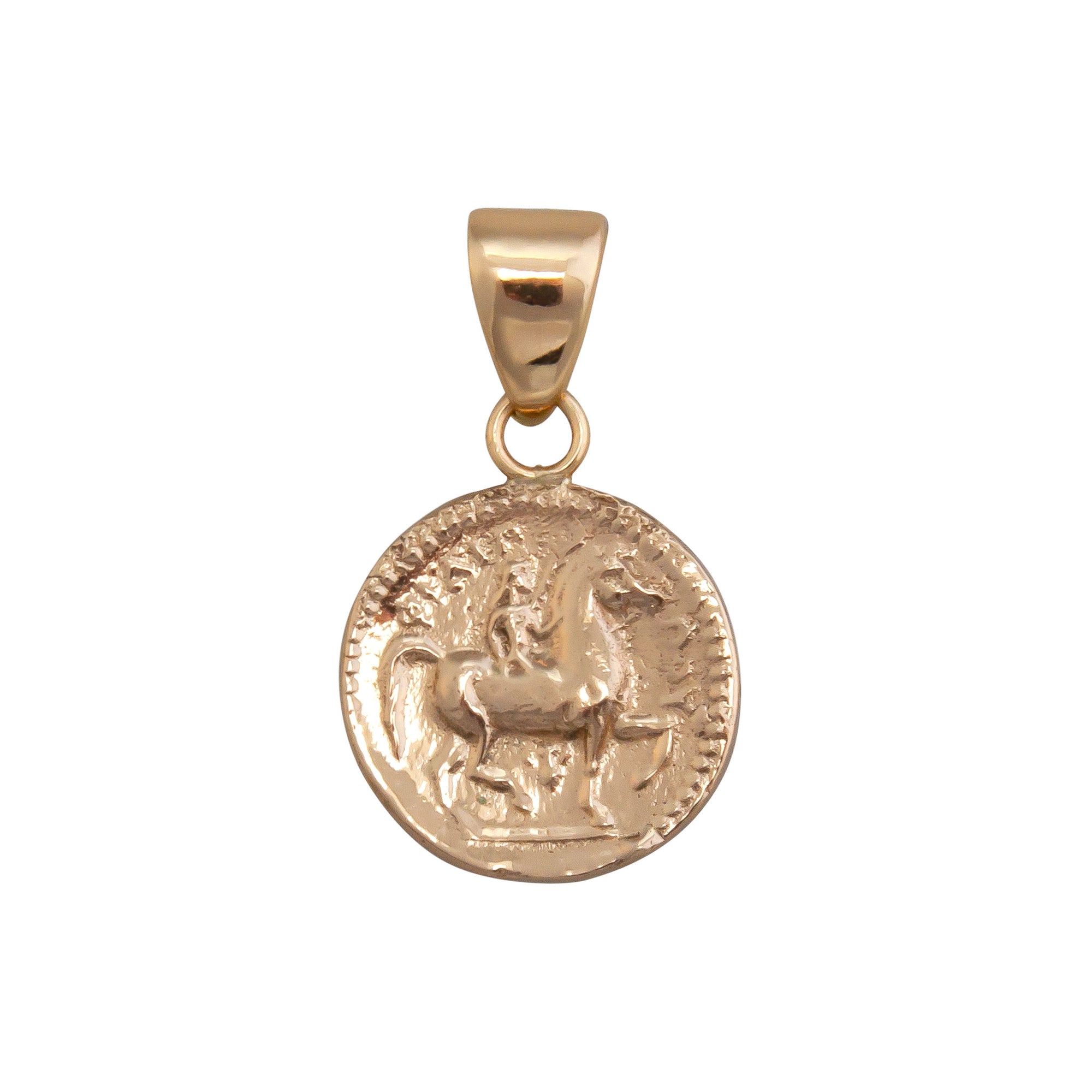 Alchemia Replica Greek Coin Reversible Pendant - Back View | Charles Albert Jewelry