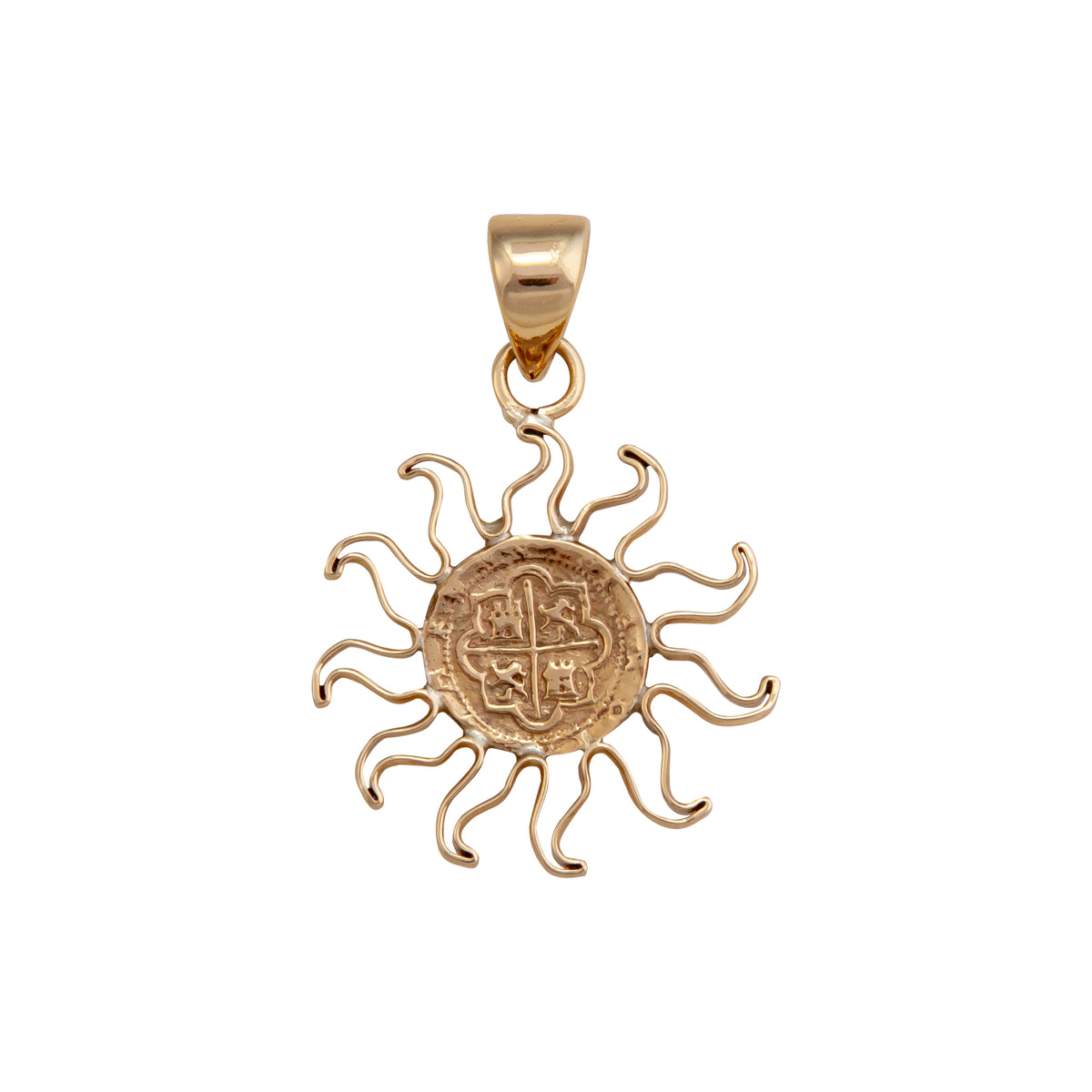 Alchemia Replica Spanish Coin Sun Pendant | Charles Albert Jewelry