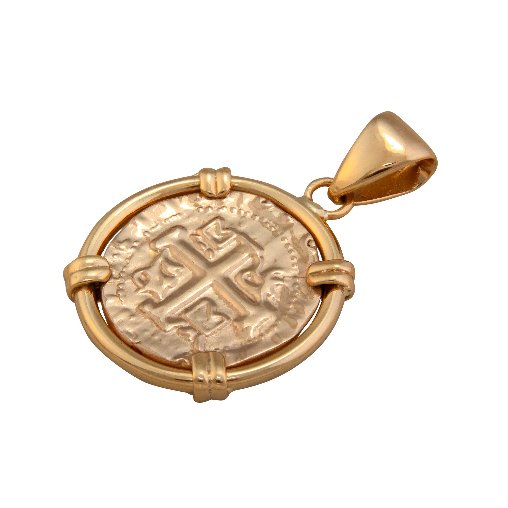 Alchemia Replica Treasure Coin Prong Edge Pendant | Charles Albert Jewelry