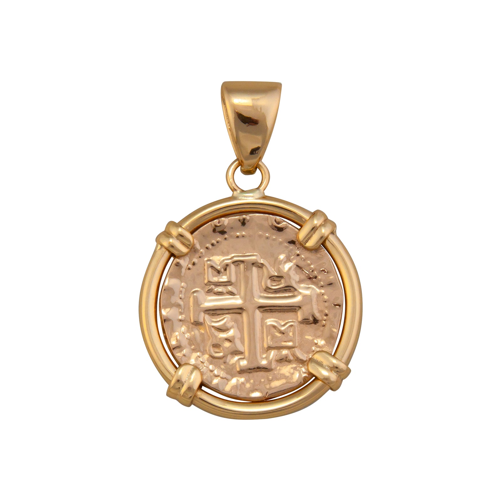 Alchemia Replica Treasure Coin Prong Edge Pendant | Charles Albert Jewelry