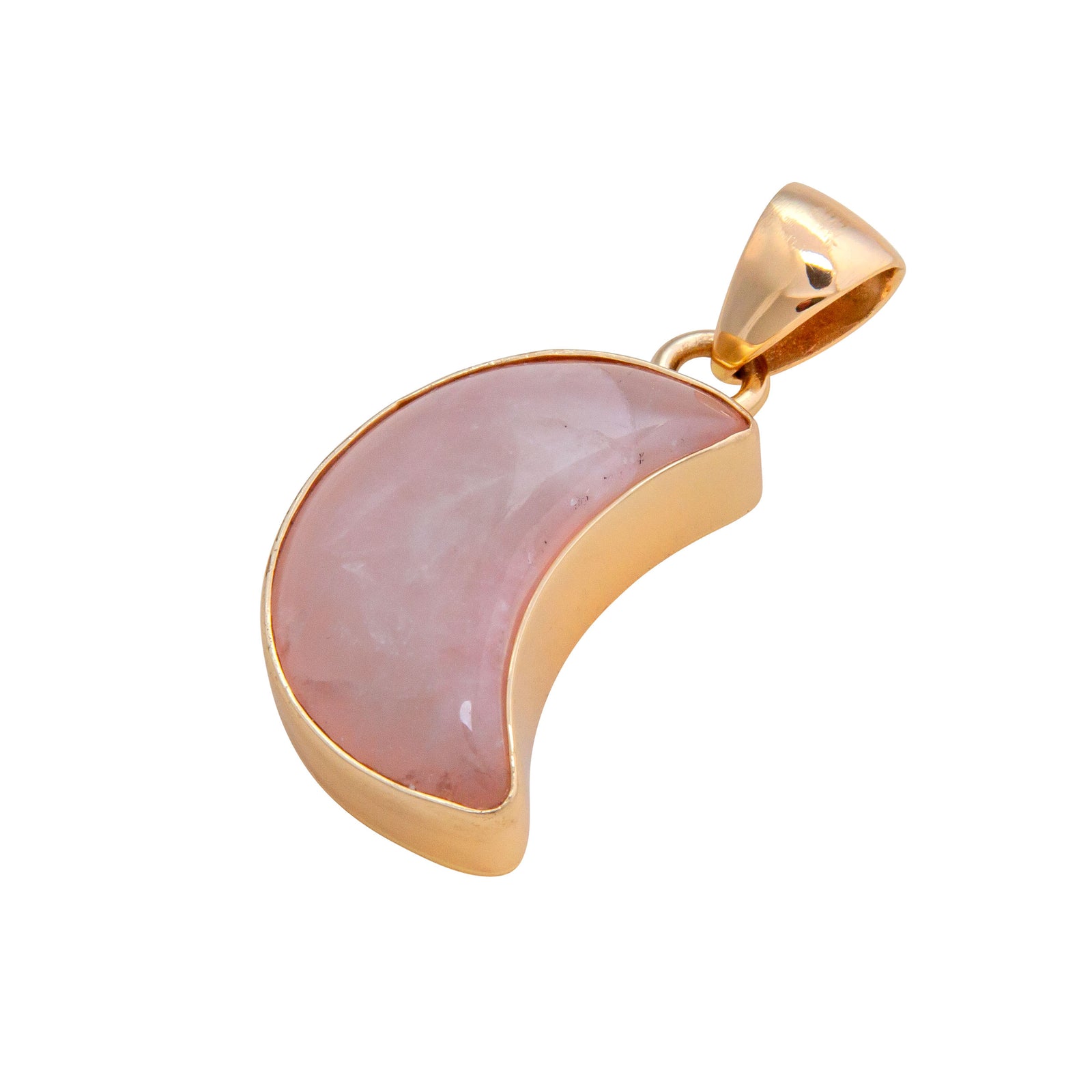 Alchemia Rose Quartz Moon Pendant | Charles Albert Jewelry