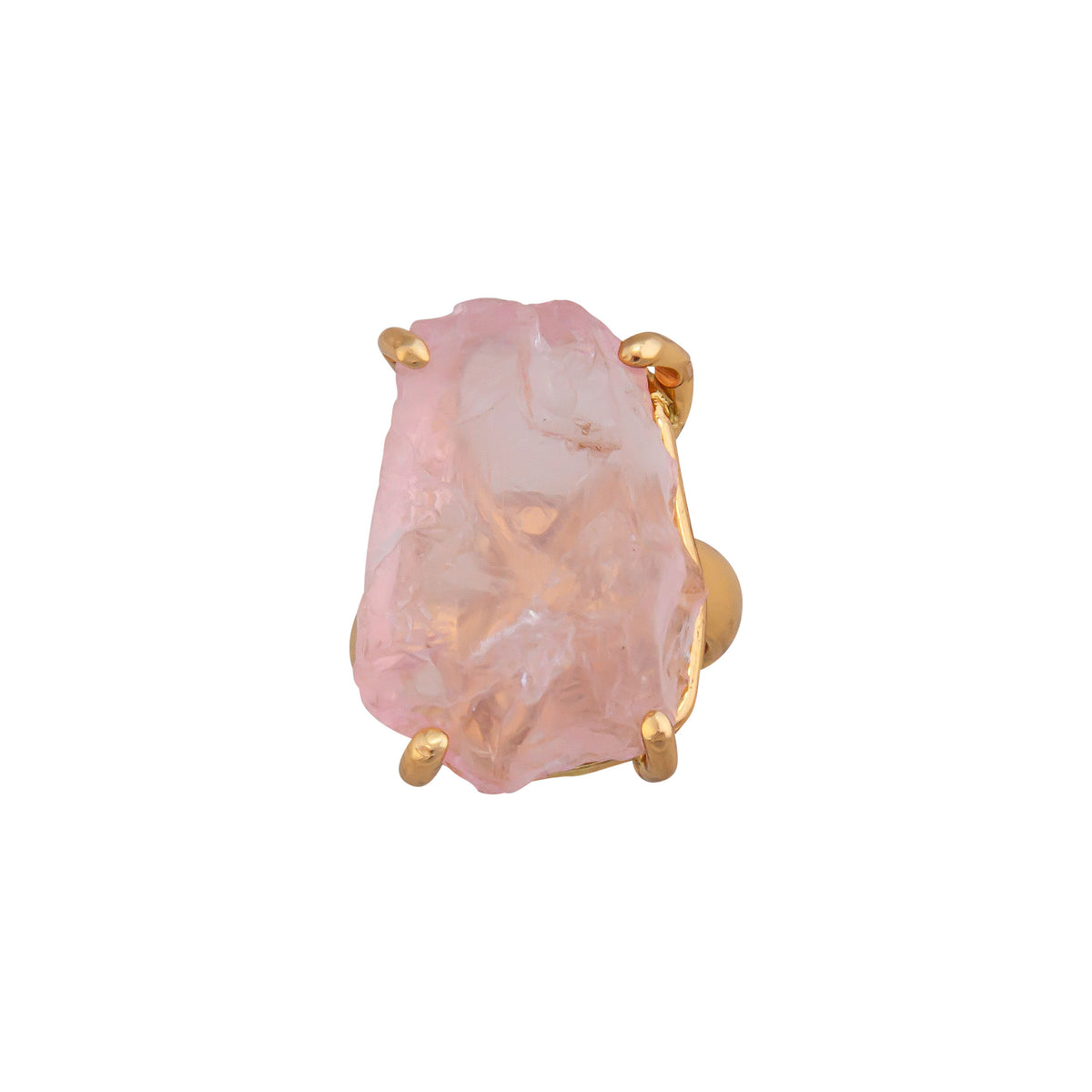 Alchemia Rose Quartz Prong Set Adjustable Ring | Charles Albert Jewelry