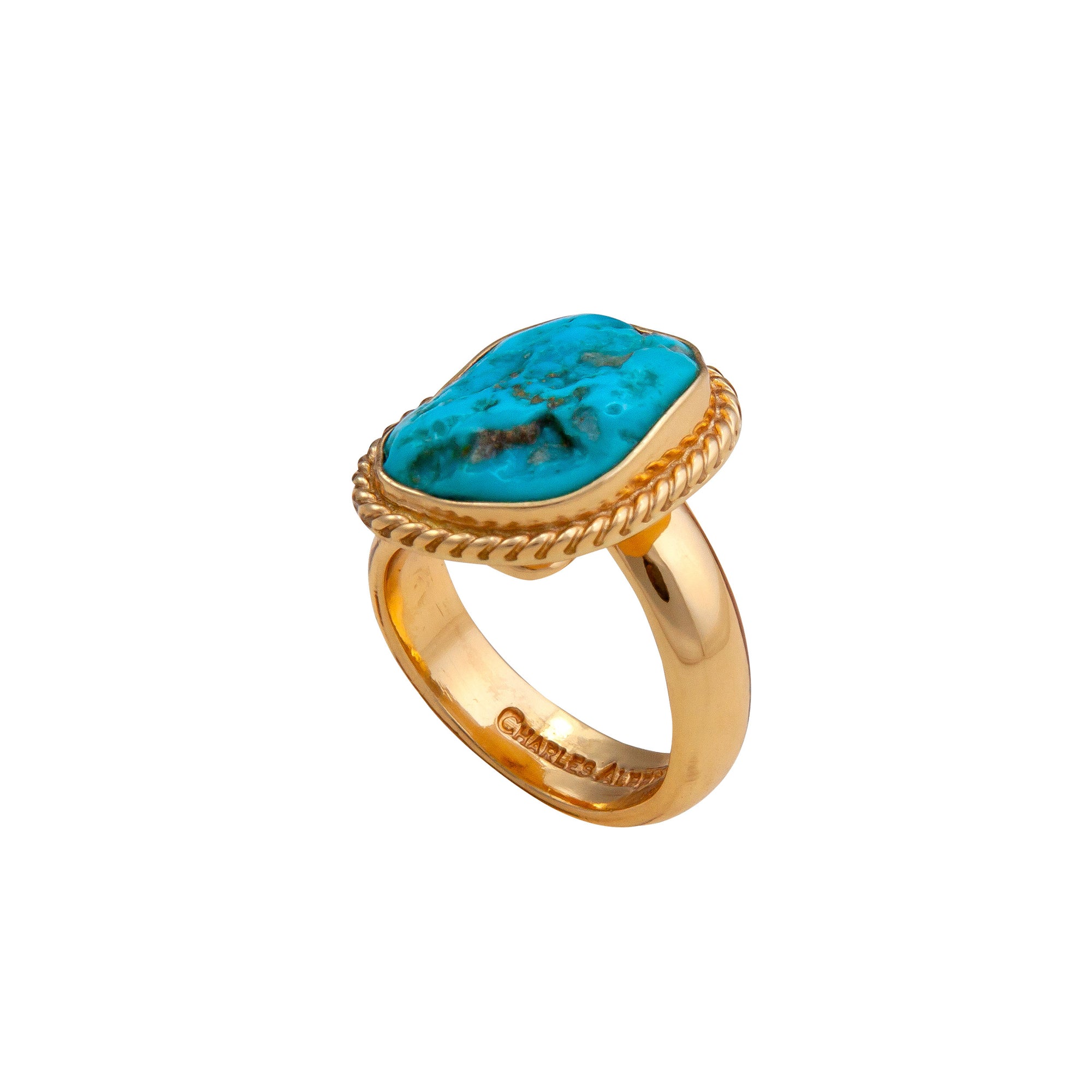 Alchemia Sleeping Beauty Turquoise Adjustable Rope Ring | Charles Albert Jewelry