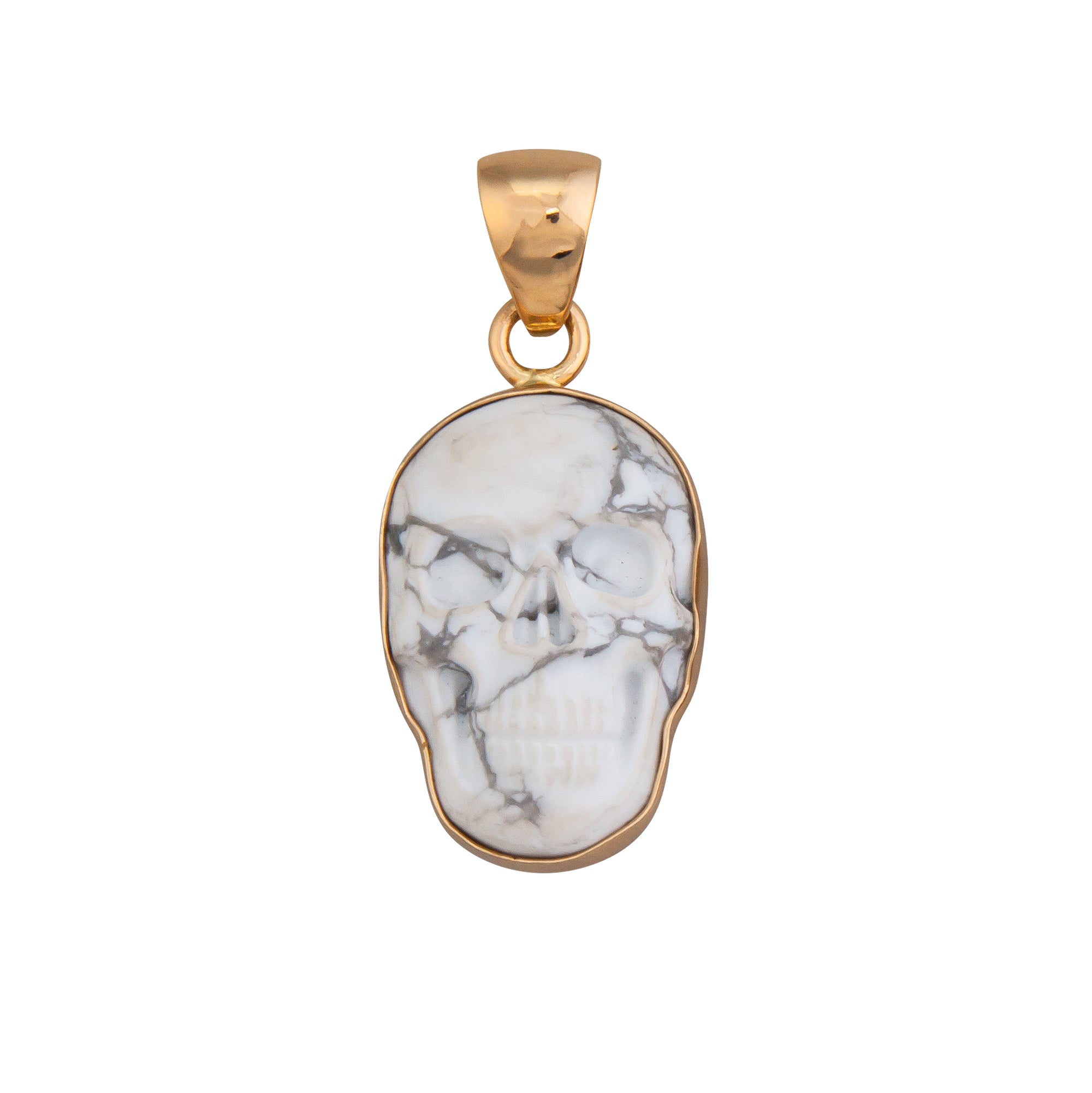 Alchemia Small Howlite Skull Pendant | Charles Albert Jewelry